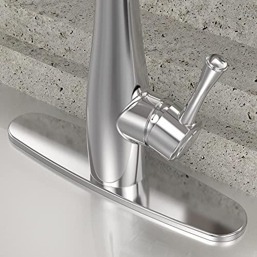 Kitchen Faucets with Pull Down Sprayer, Single Handle Faucet for Kitchen Sink, Modern High Arc Kitchen Faucet with Sprayer, Chrome Buylikepro
