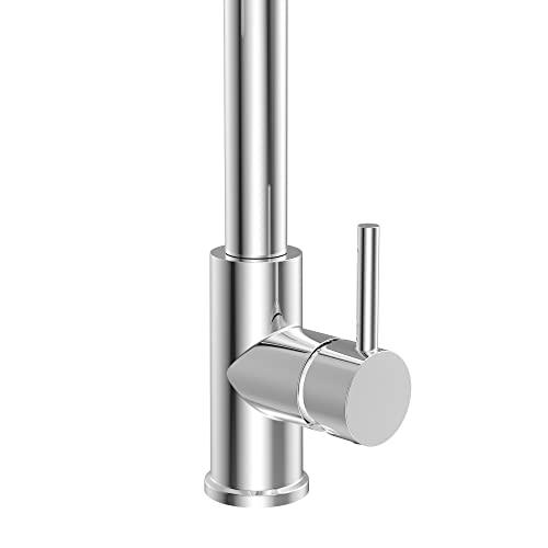 Kitchen Faucets with Pull Down Sprayer, Single Handle Faucet for Kitchen Sink, Modern High Arc Kitchen Faucet with Sprayer, Chrome Buylikepro