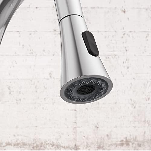 Modern Kitchen Sink Faucet, Pull Down Kitchen Faucet Single Handle, High Arc Faucet for Kitchen Sink, Single Hole Kitchen Faucets with Pull Down Sprayer Buylikepro
