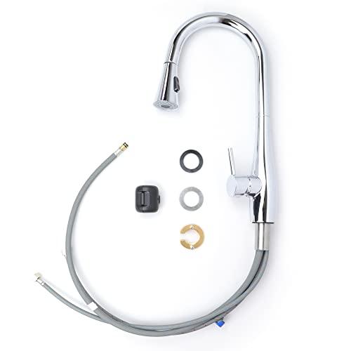 Modern Kitchen Sink Faucet, Pull Down Kitchen Faucet Single Handle, High Arc Faucet for Kitchen Sink, Single Hole Kitchen Faucets with Pull Down Sprayer Buylikepro