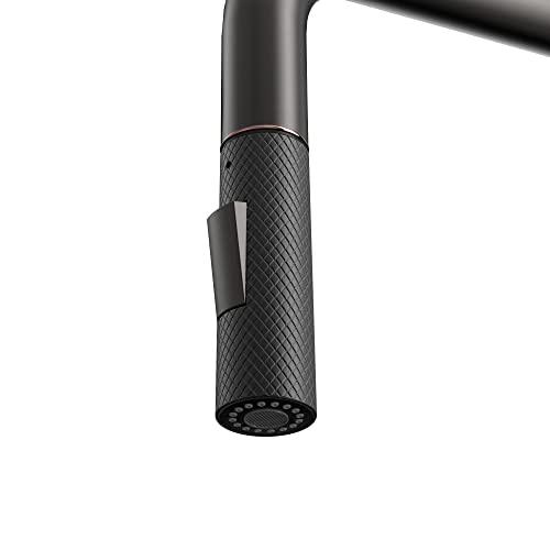 Modern Kitchen Sink Faucet, Stainless Steel Kitchen Faucet with Pull Down Sprayer Commercial Single Handle High Arc Oil Rubbed Bronze Kitchen Faucet Buylikepro