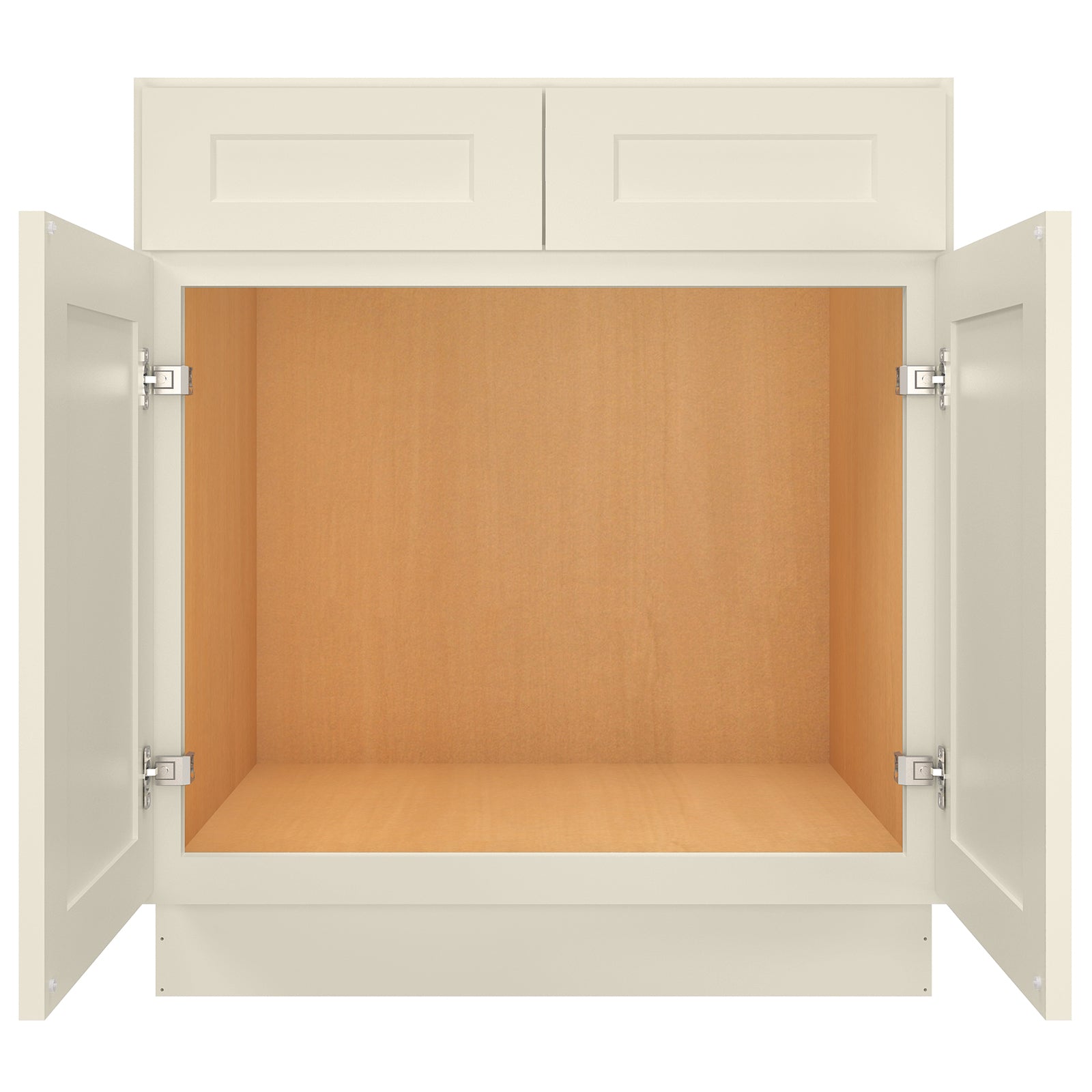 24"D*30"W*34.5"H Birch Solid Wood Sink Base Kitchen Cabinet SB30