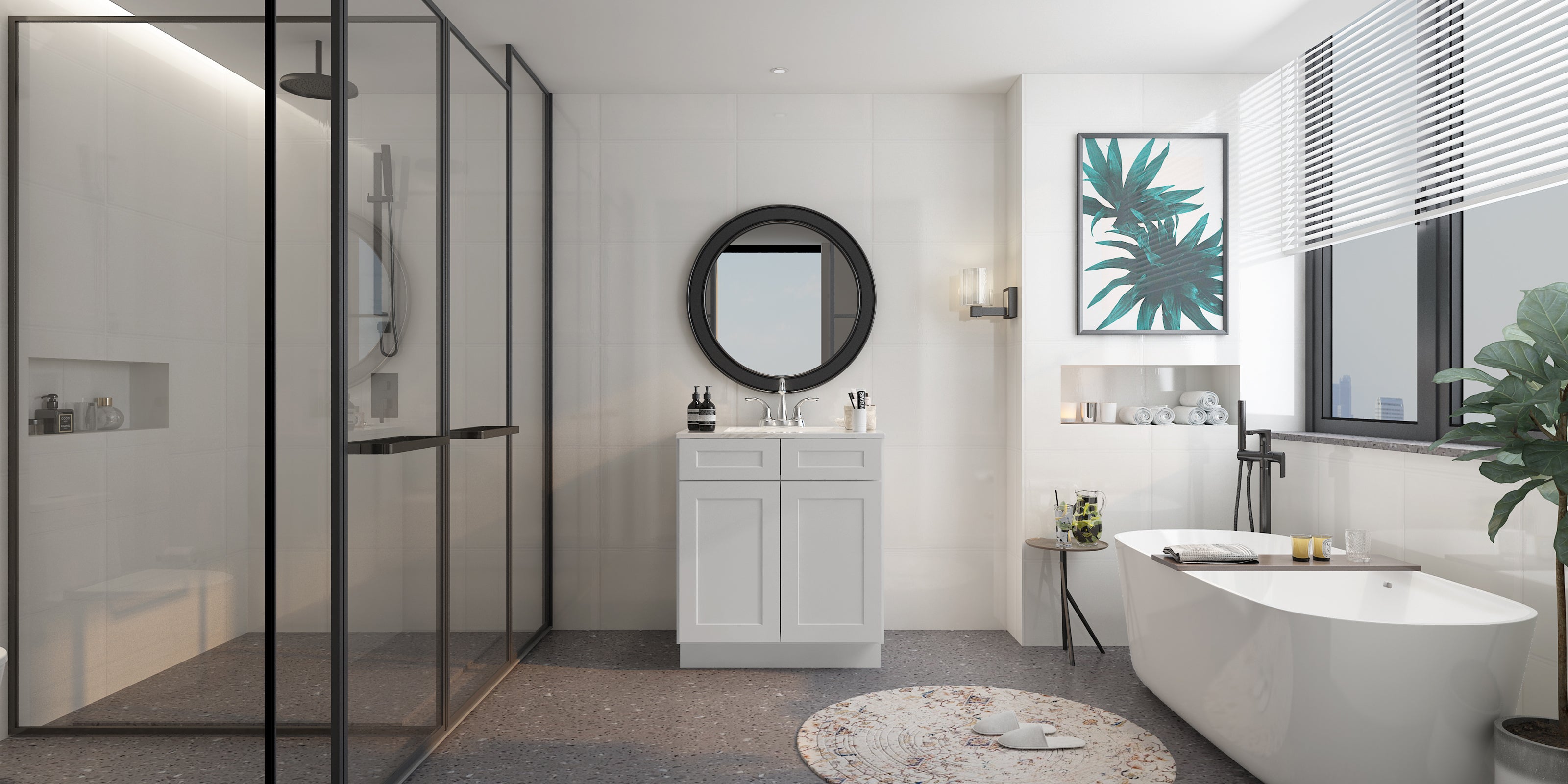 24"D*30"W*34.5"H Birch Solid Wood Sink Base Kitchen Cabinet SB30