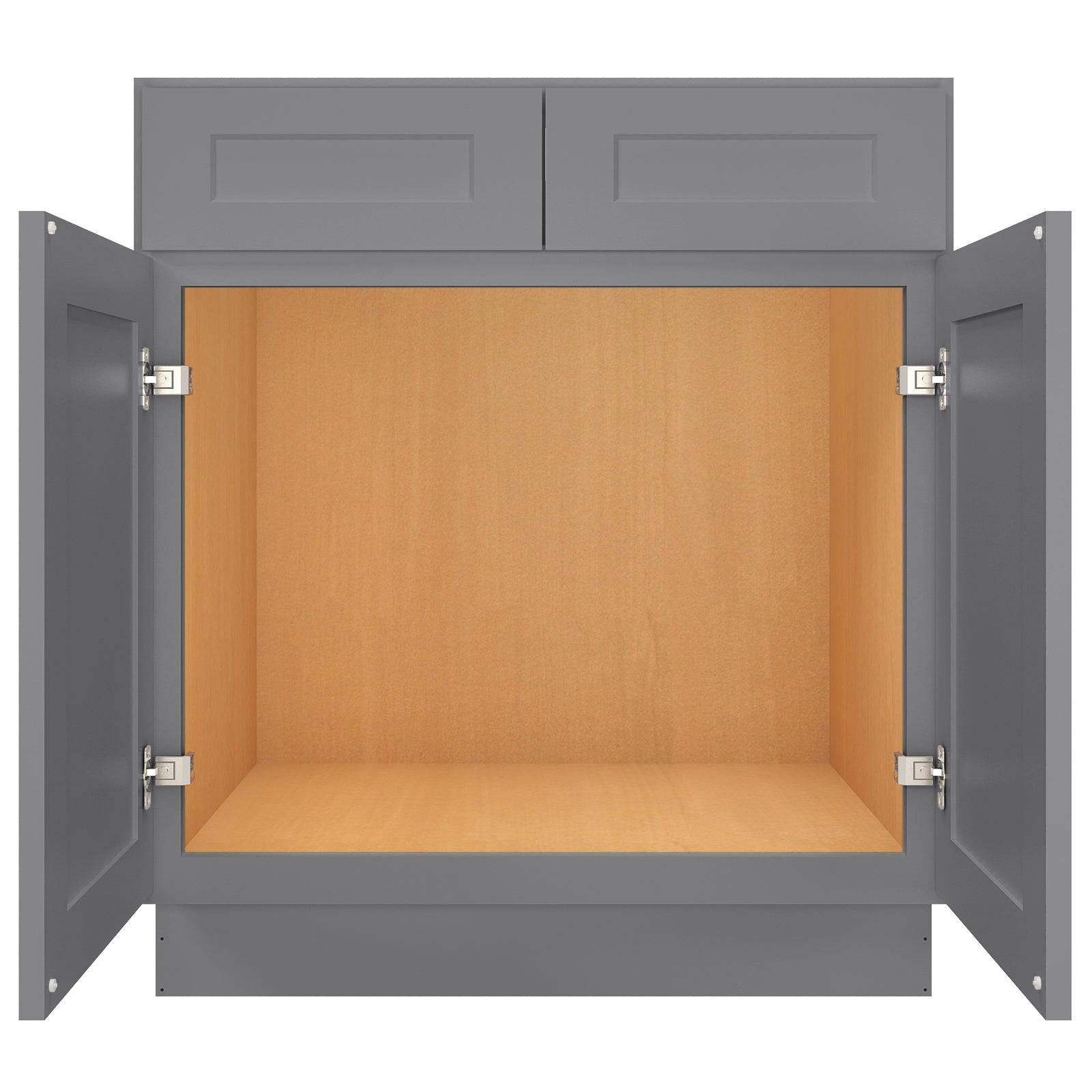 24"D*30"W*34.5"H Birch Solid Wood Sink Base Kitchen Cabinet SB30