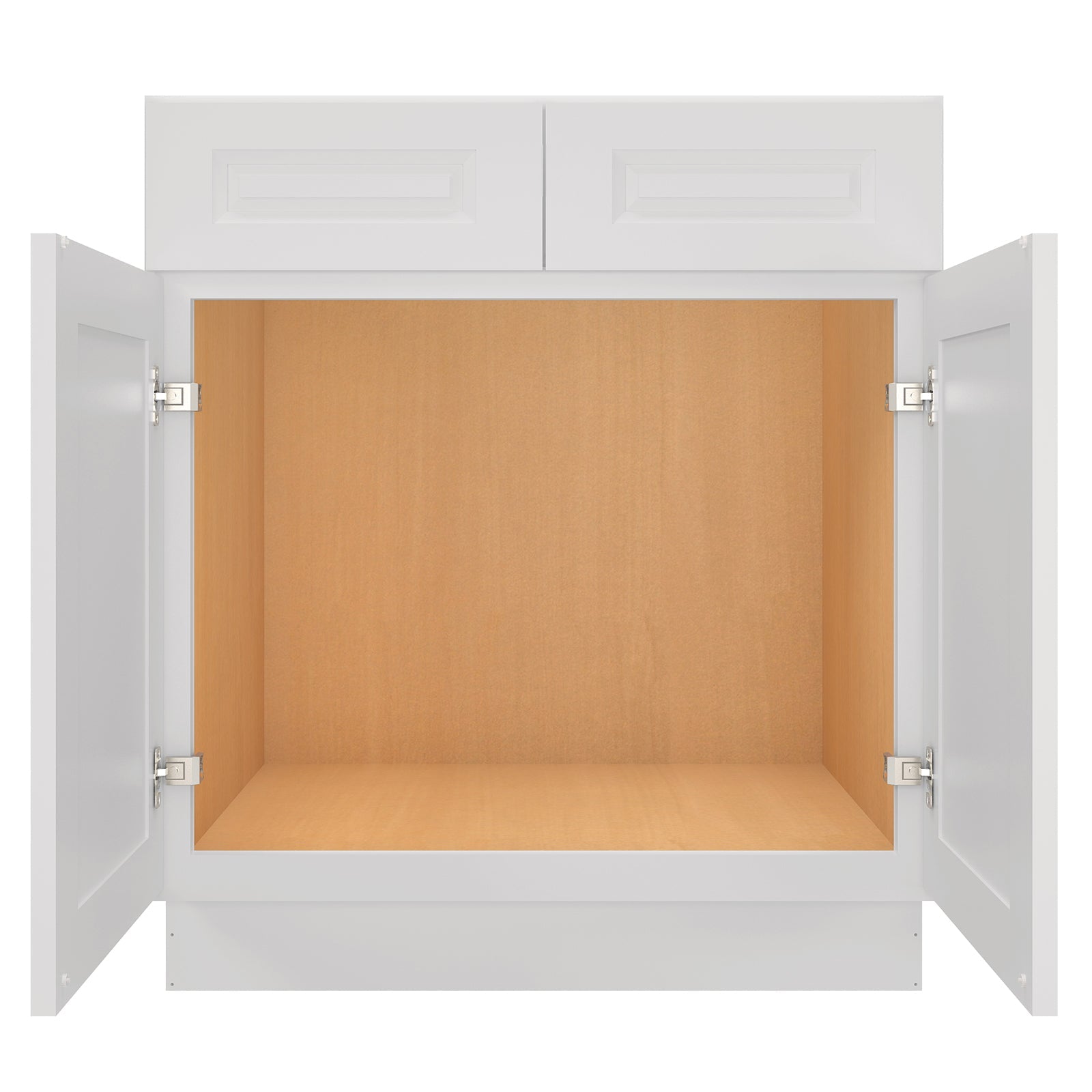 24"D*30"W*34.5"H Birch Solid Wood Sink Base Kitchen Cabinet SB30