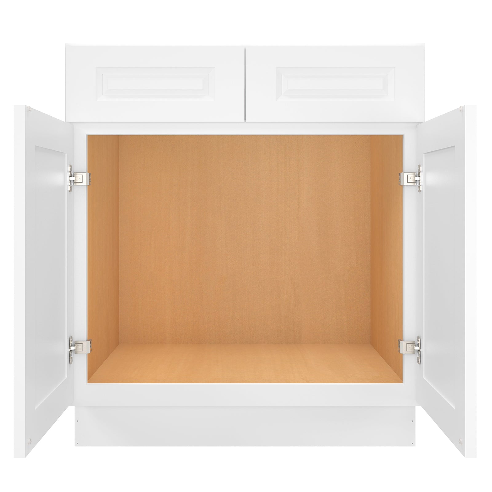 24"D*30"W*34.5"H Birch Solid Wood Sink Base Kitchen Cabinet SB30