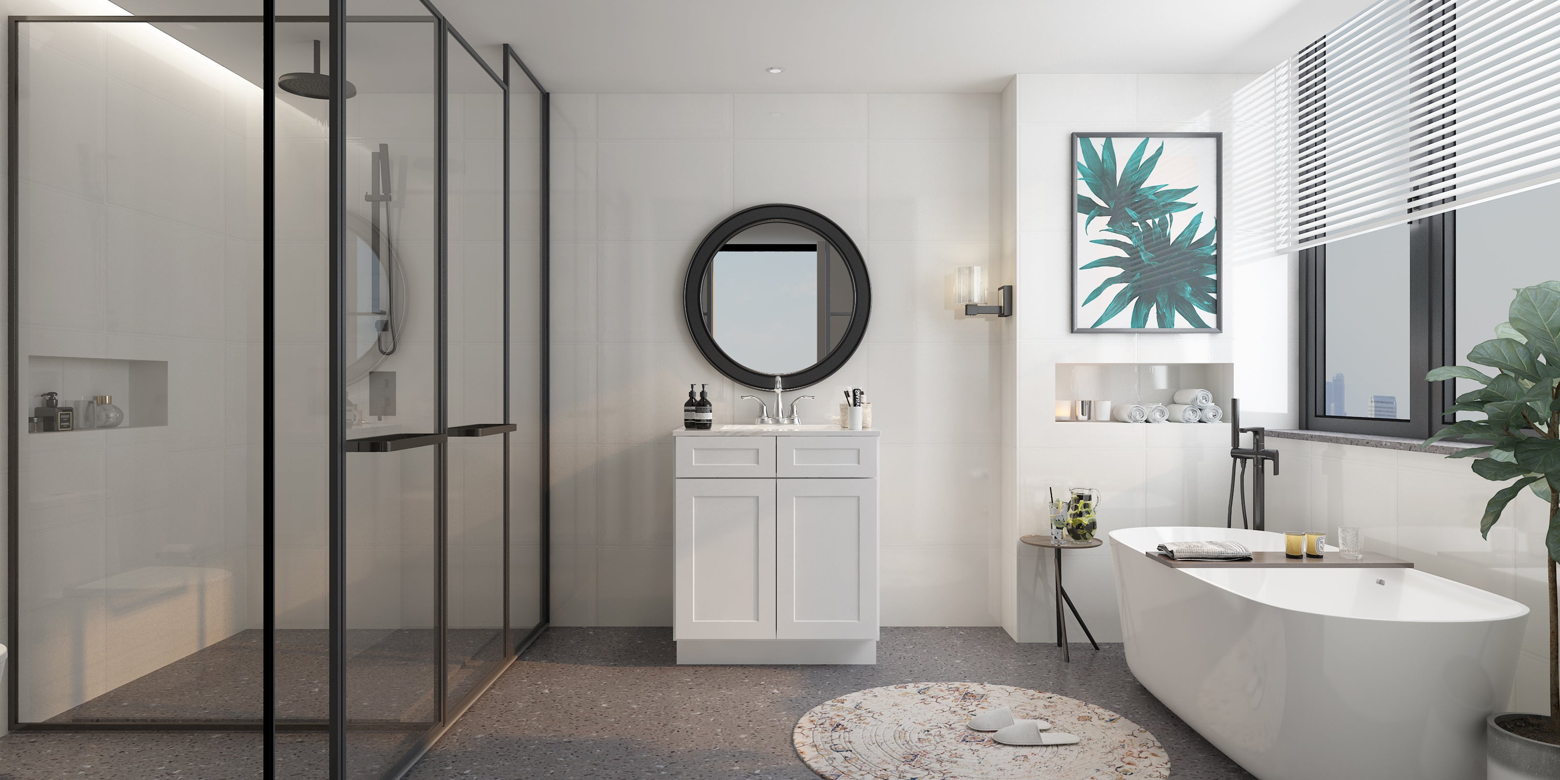 24"D*30"W*34.5"H Birch Solid Wood Sink Base Kitchen Cabinet SB30