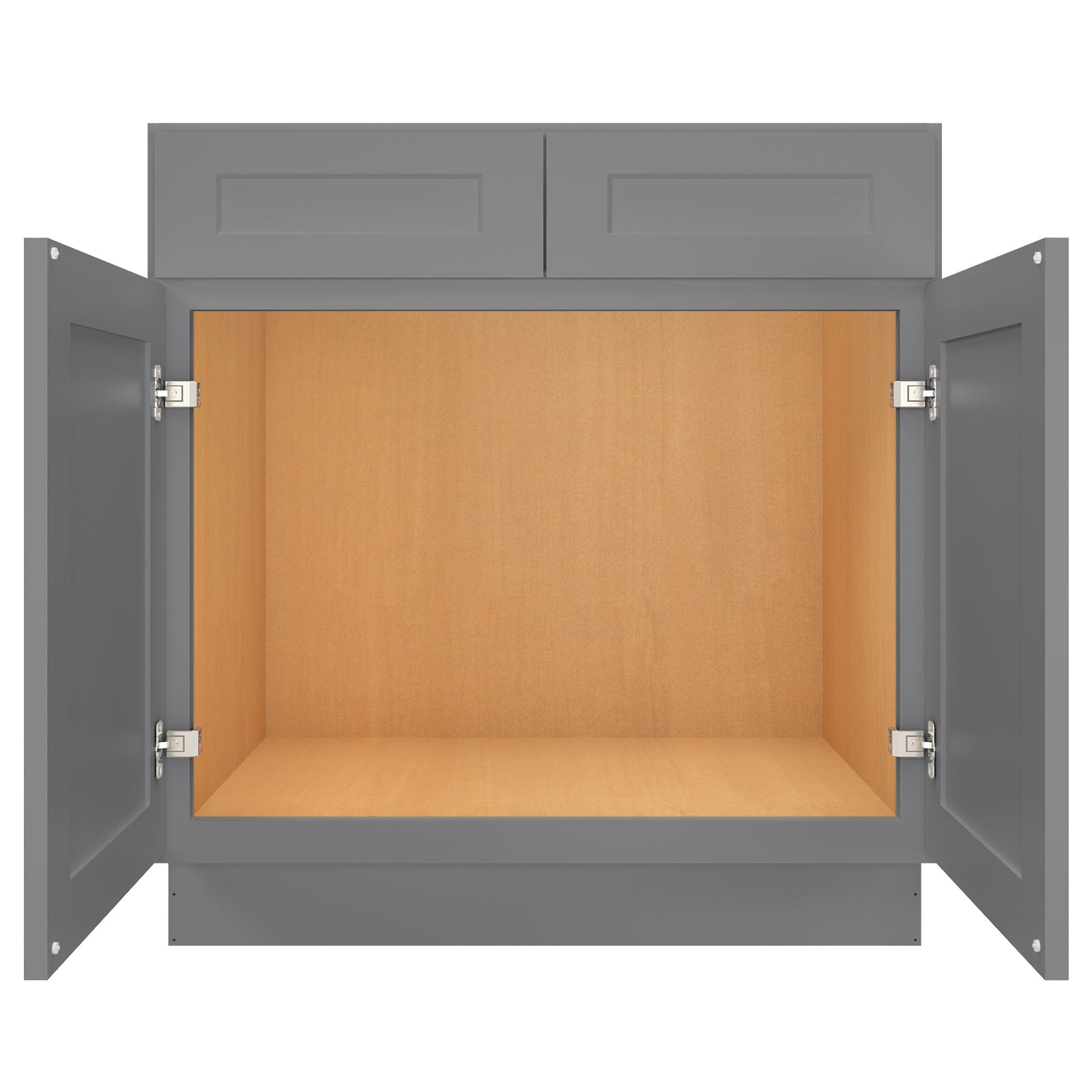 24"D*33"W*34.5"H Birch Solid Wood Sink Base Kitchen Cabinet SB33