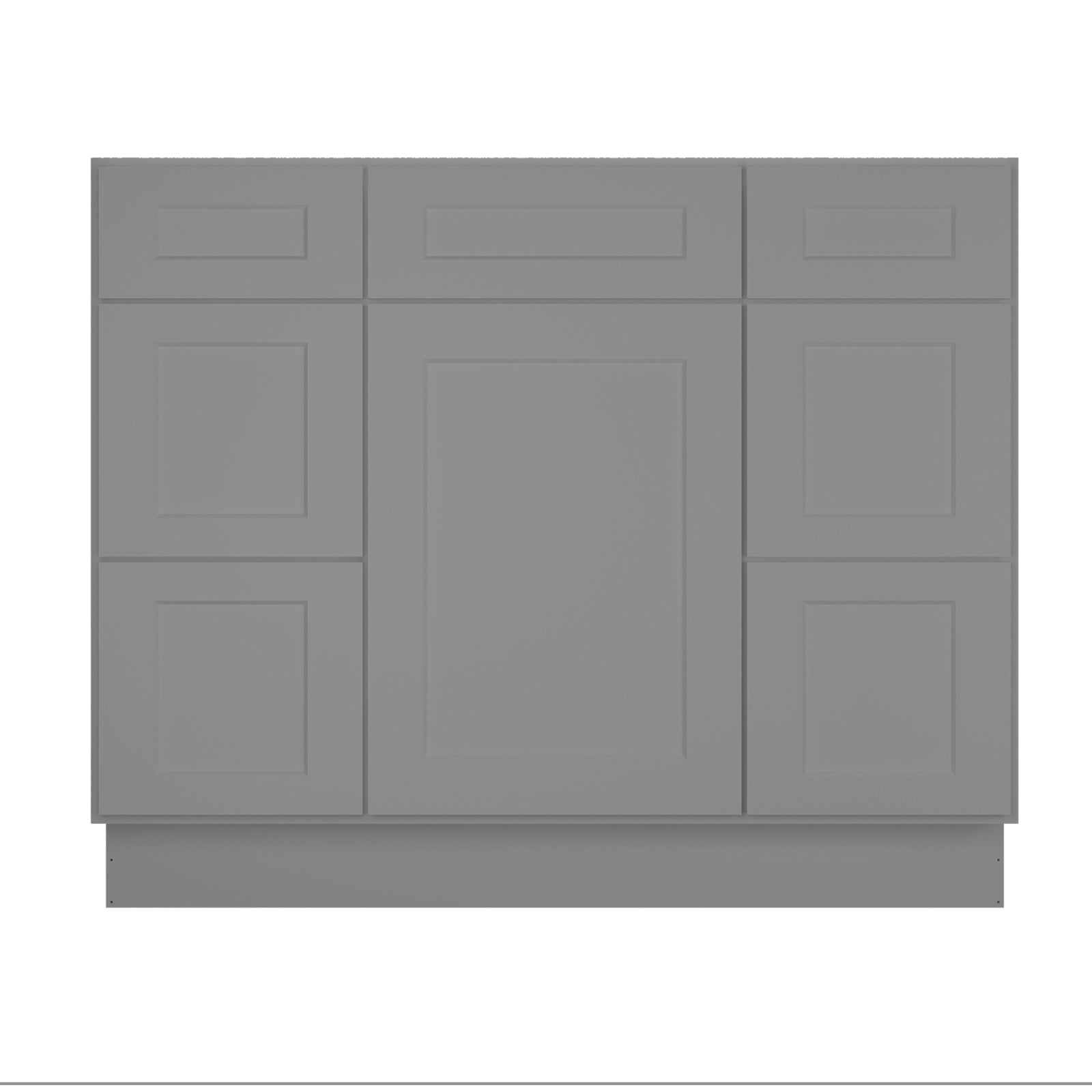 21"D Birch Solid Wood X 42"W X 34-1/2"H Bath Vanity Double Drawer Cabinet without Top VDDB42