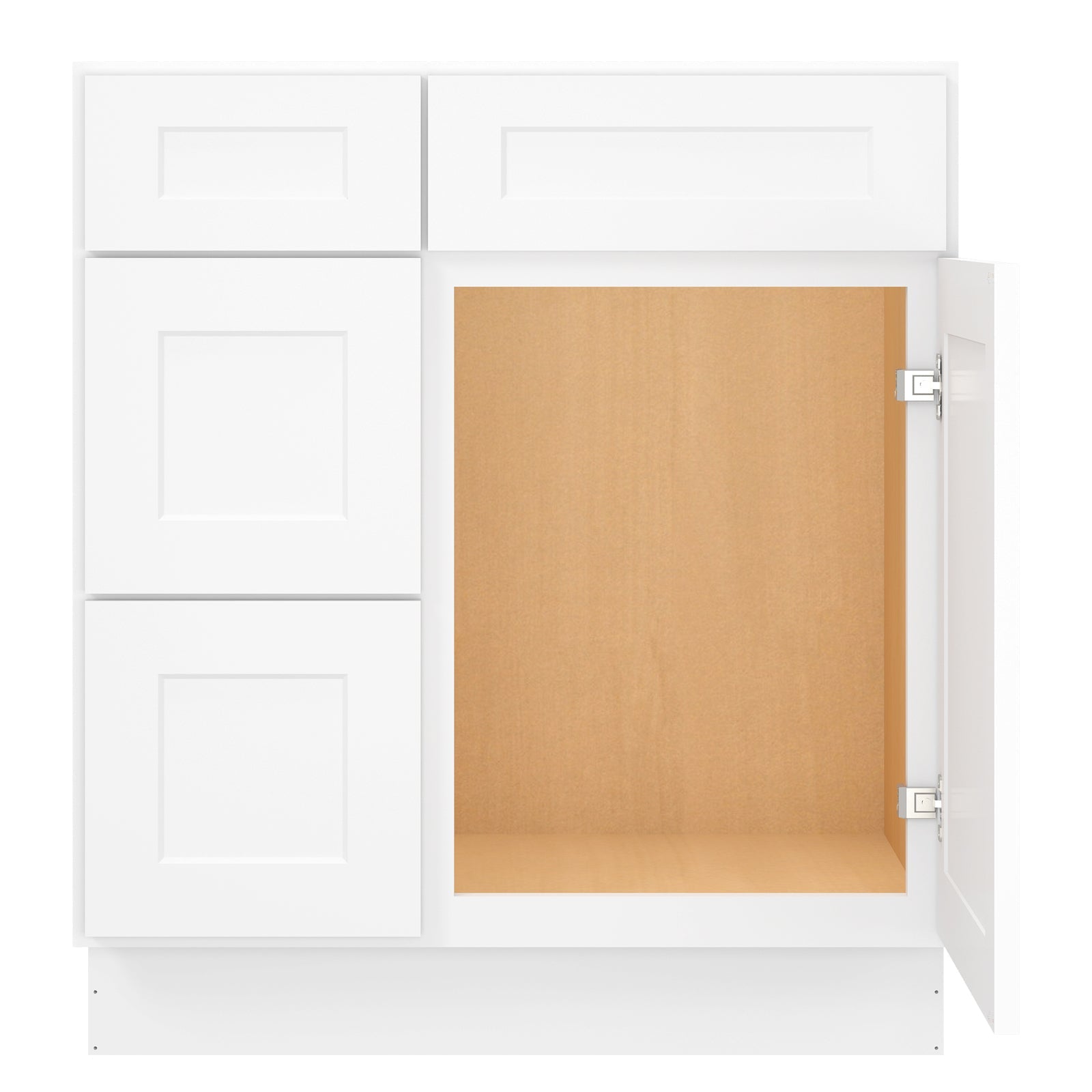 21"Dx30"Wx34-1/2"H Birch Solid Wood Bath Vanity Cabinet without Top V3021DL