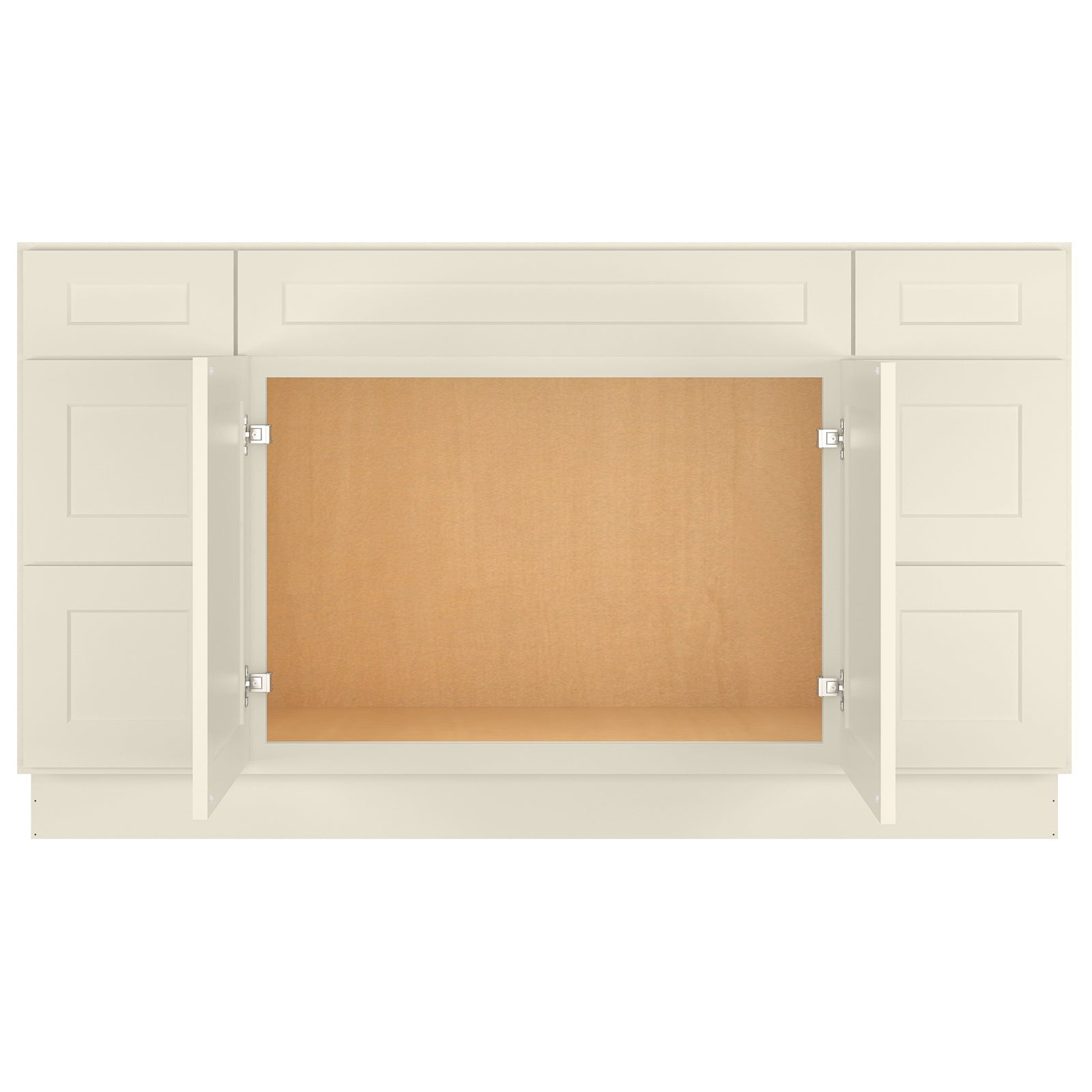 21"D Birch Solid Wood X48"W X 21"D X 34-1/2"H Bath Vanity Sink Drawer Cabinet without Top VDDB48
