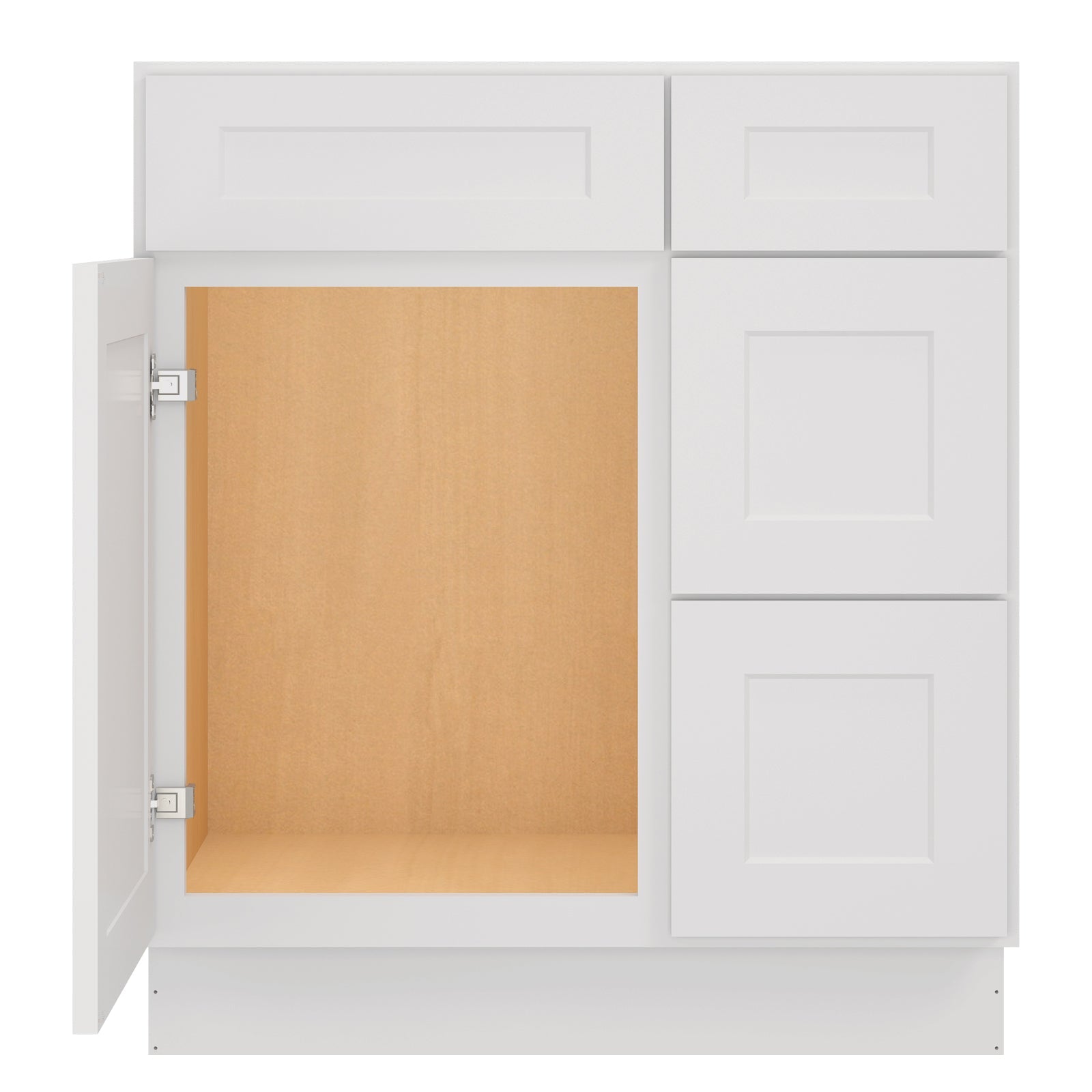 21"Dx30"Wx34-1/2"H Birch Solid Wood Bath Vanity Cabinet without Top V3021DR