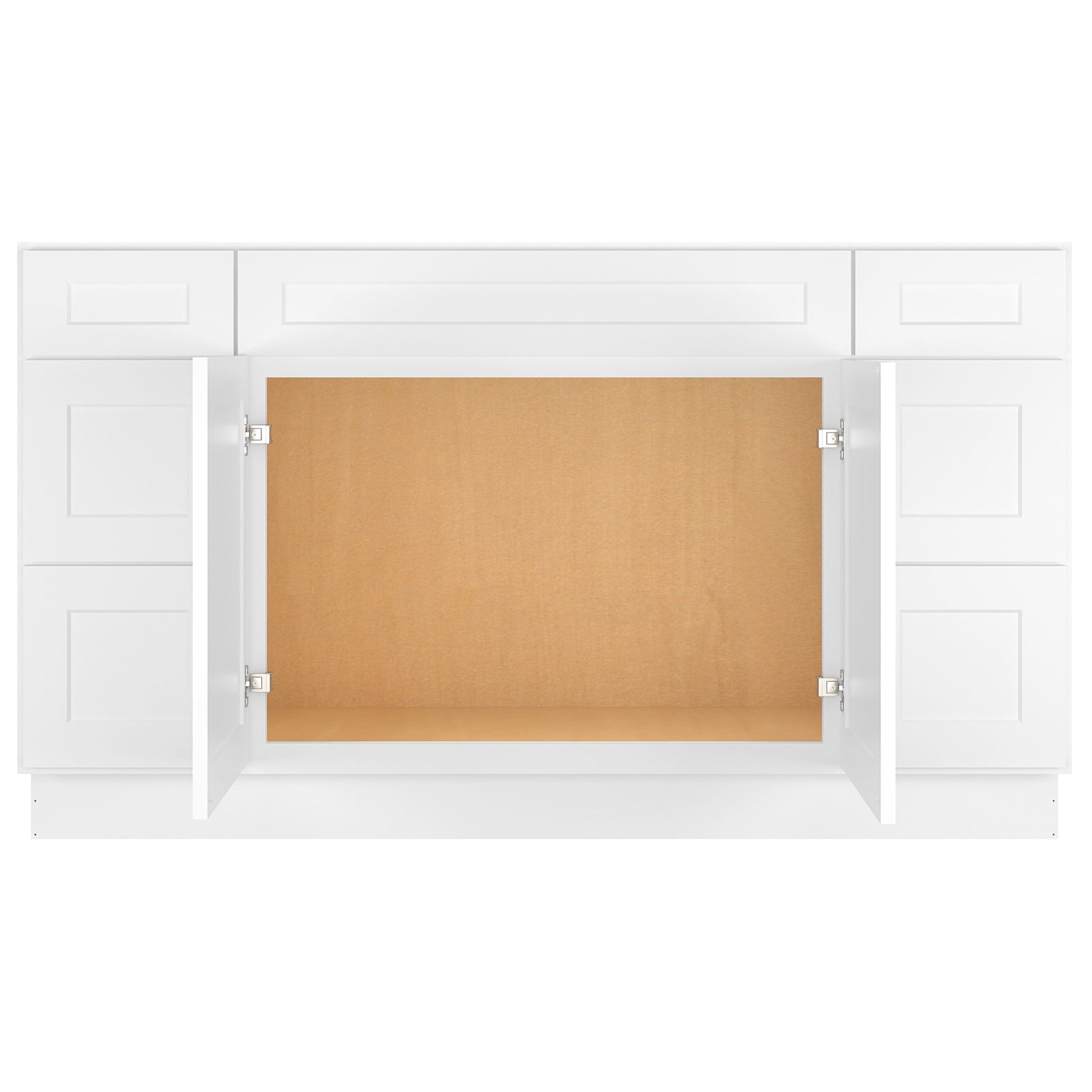 21"D Birch Solid Wood X48"W X 21"D X 34-1/2"H Bath Vanity Sink Drawer Cabinet without Top VDDB48