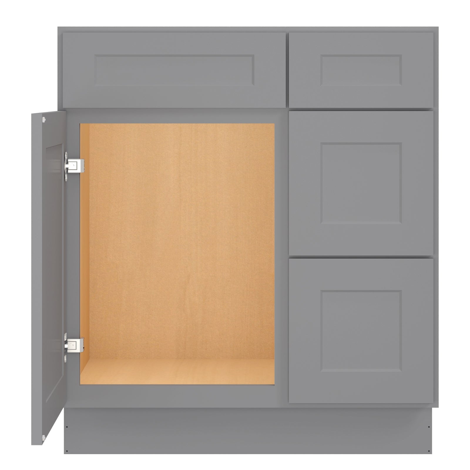 21"Dx30"Wx34-1/2"H Birch Solid Wood Bath Vanity Cabinet without Top V3021DR