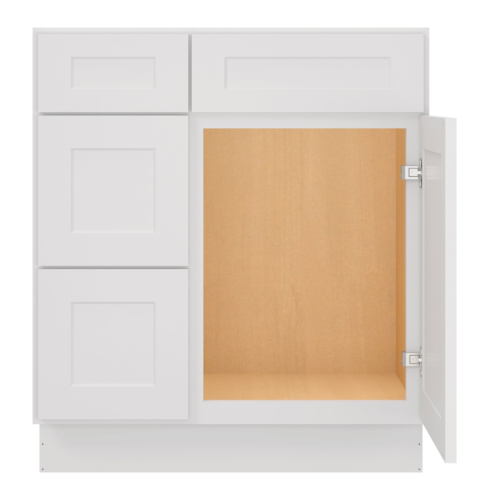 21"Dx30"Wx34-1/2"H Birch Solid Wood Bath Vanity Cabinet without Top V3021DL