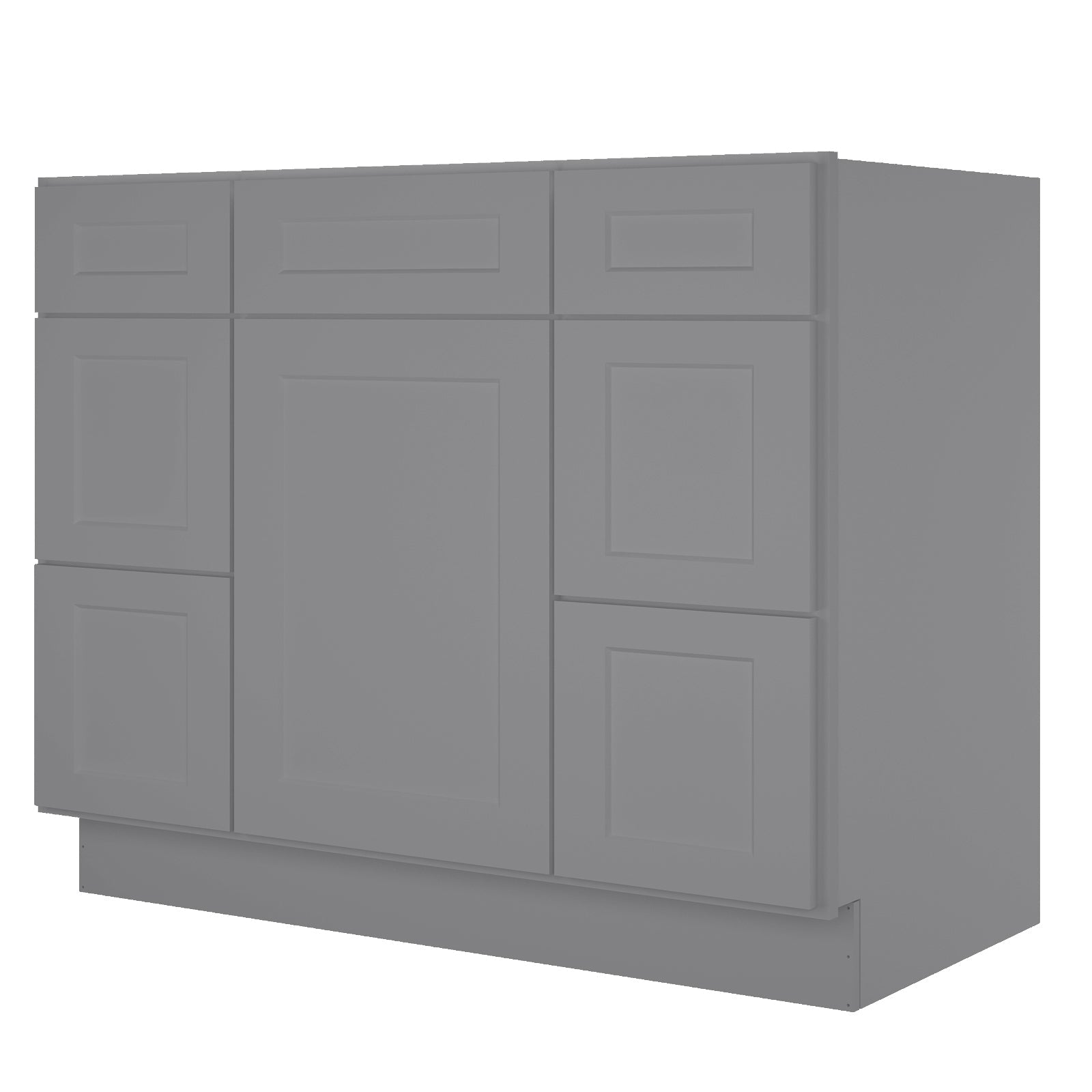 21"D Birch Solid Wood X 42"W X 34-1/2"H Bath Vanity Double Drawer Cabinet without Top VDDB42