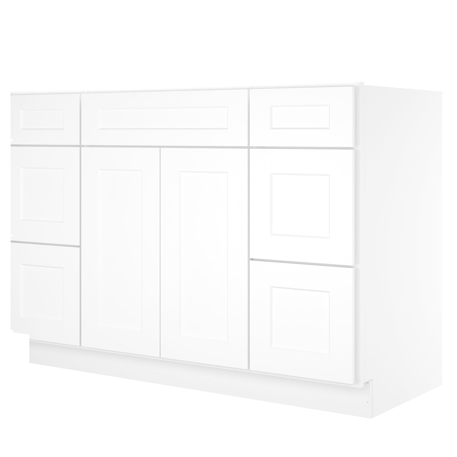 21"D Birch Solid Wood X 60"W X 34-1/2"H Bath Vanity Double Drawer Cabinet without Top VDDB60