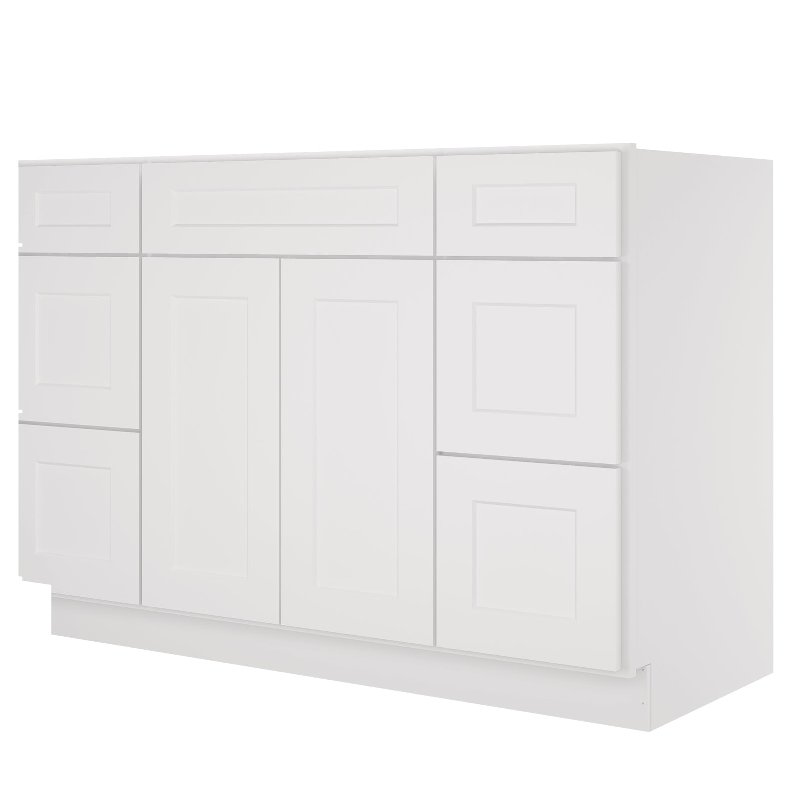 21"D Birch Solid Wood X 60"W X 34-1/2"H Bath Vanity Double Drawer Cabinet without Top VDDB60