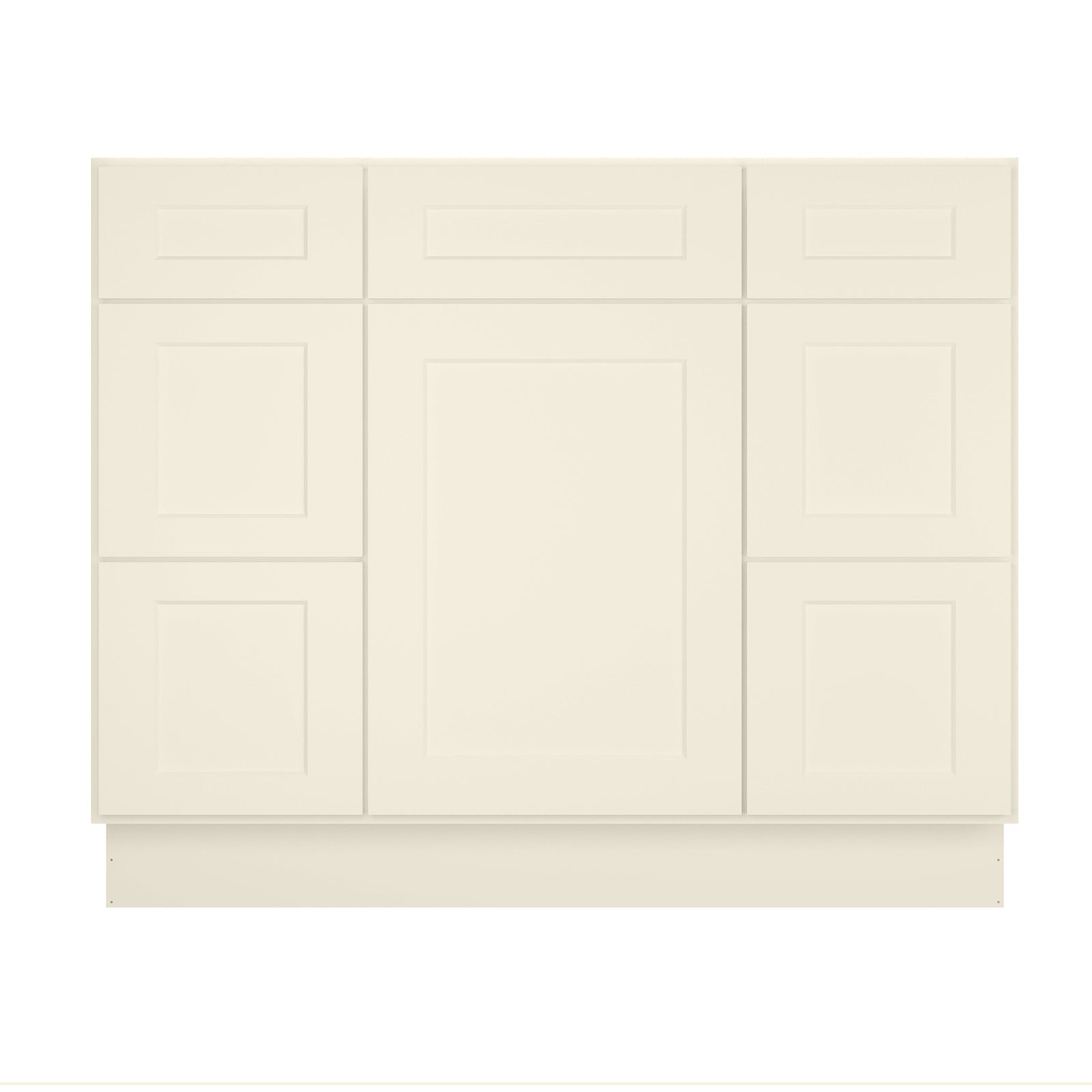 21"D Birch Solid Wood X 42"W X 34-1/2"H Bath Vanity Double Drawer Cabinet without Top VDDB42