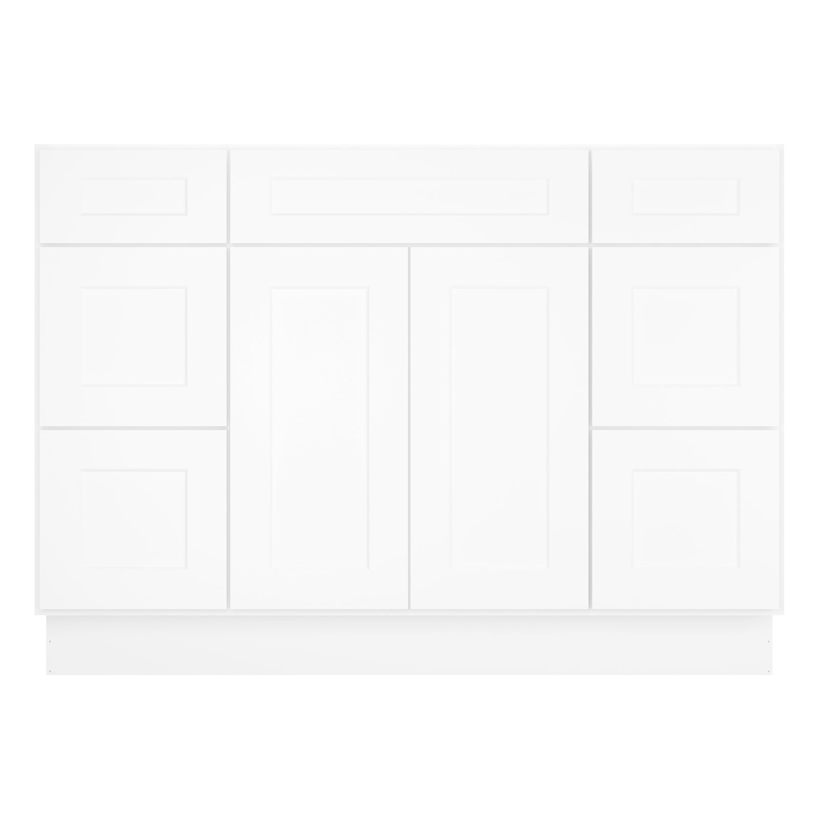 21"D Birch Solid Wood X 60"W X 34-1/2"H Bath Vanity Double Drawer Cabinet without Top VDDB60