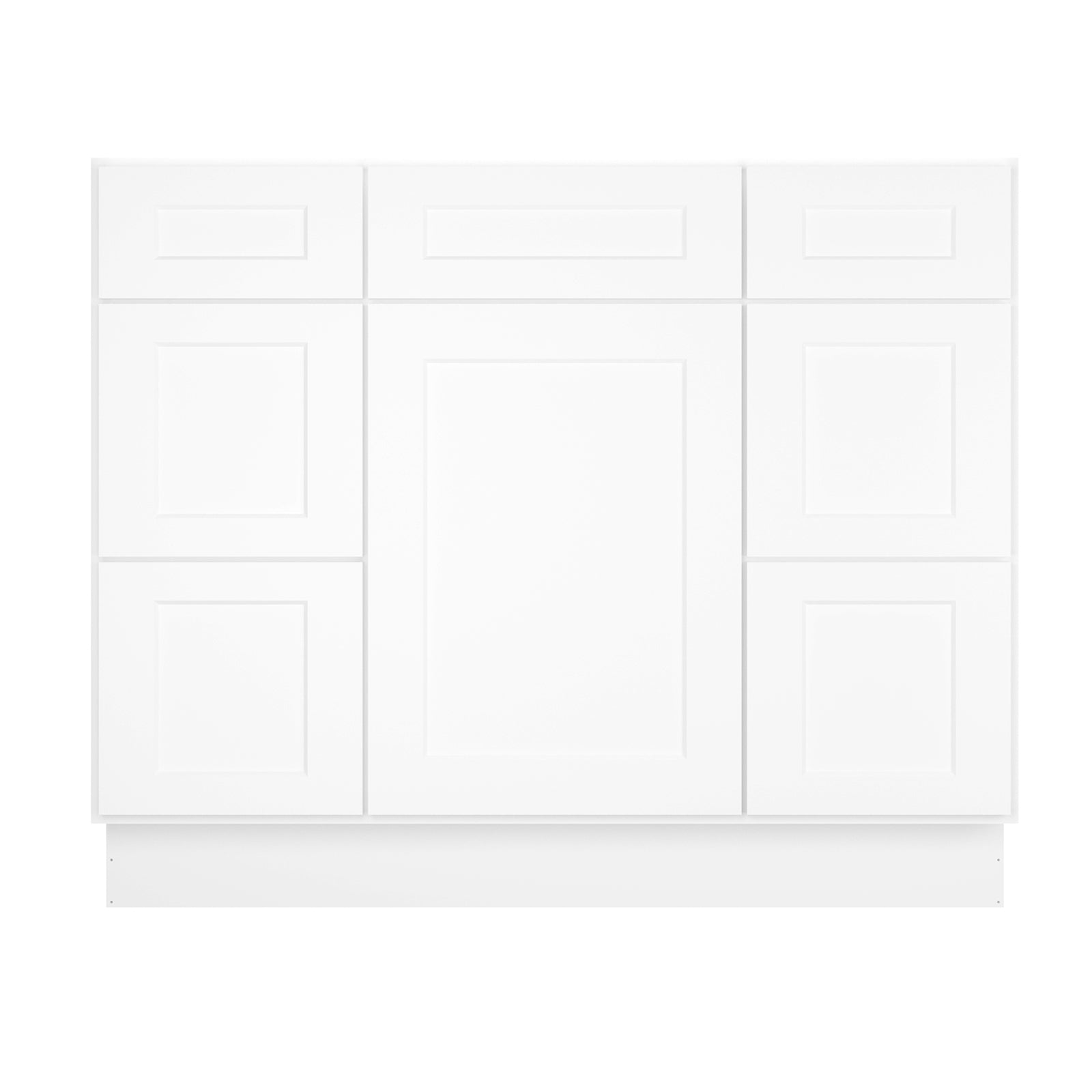 21"D Birch Solid Wood X 42"W X 34-1/2"H Bath Vanity Double Drawer Cabinet without Top VDDB42