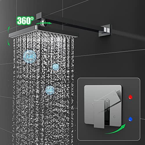 Shower Tub Kit, Tub and Shower Faucet Set with Single-Spray Shower Head and Tub Spout, Single-Handle Tub and Shower Trim Kit, Chrome (Valve Included) Buylikepro