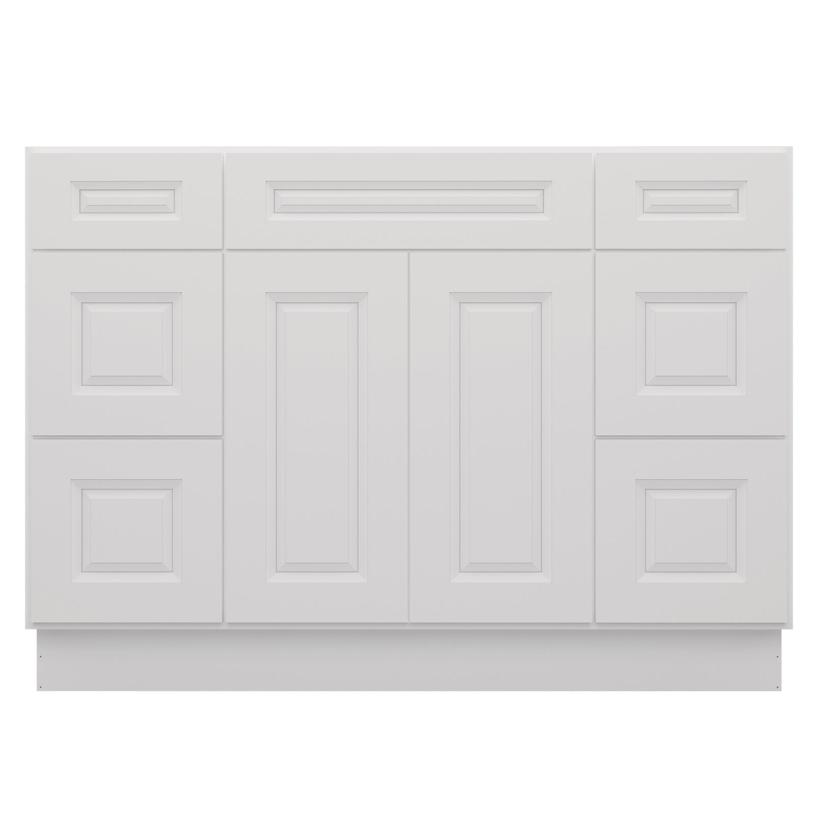 21"D Birch Solid Wood X 60"W X 34-1/2"H Bath Vanity Double Drawer Cabinet without Top VDDB60