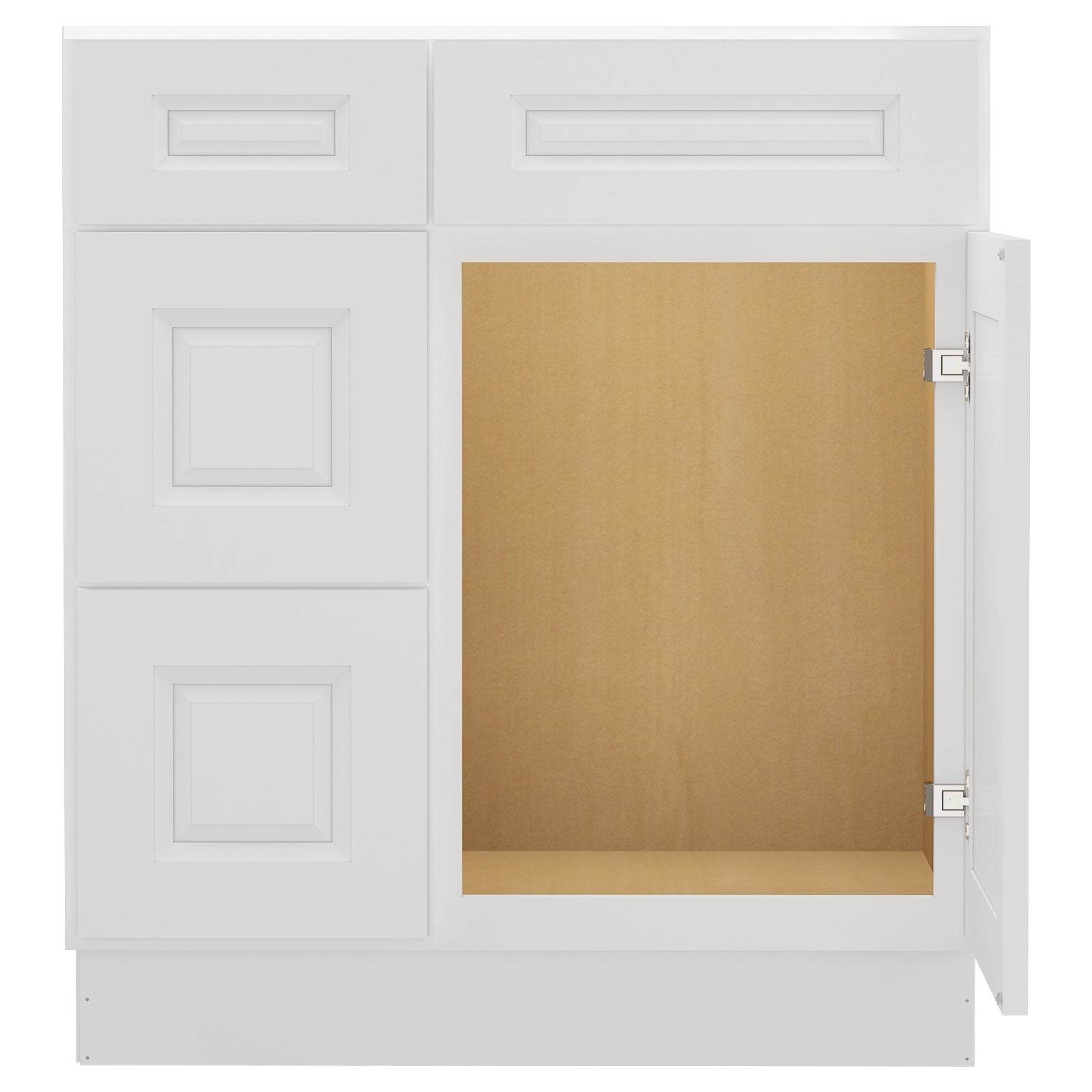 21"Dx30"Wx34-1/2"H Birch Solid Wood Bath Vanity Cabinet without Top V3021DL