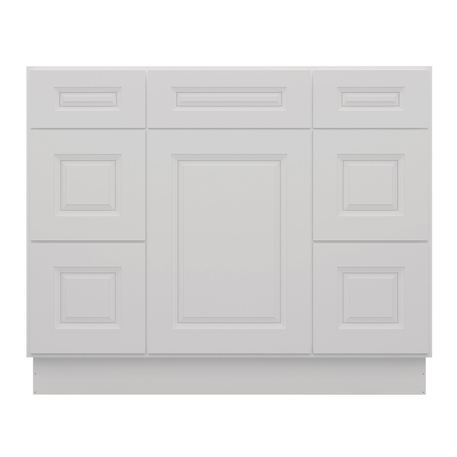 21"D Birch Solid Wood X 42"W X 34-1/2"H Bath Vanity Double Drawer Cabinet without Top VDDB42