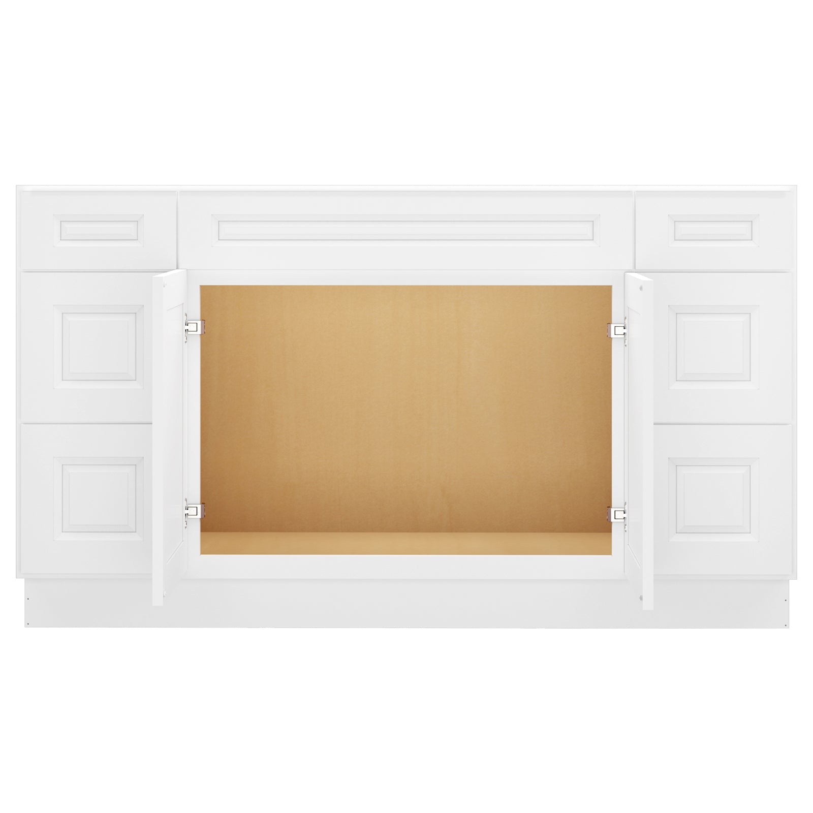 21"D Birch Solid Wood X48"W X 21"D X 34-1/2"H Bath Vanity Sink Drawer Cabinet without Top VDDB48