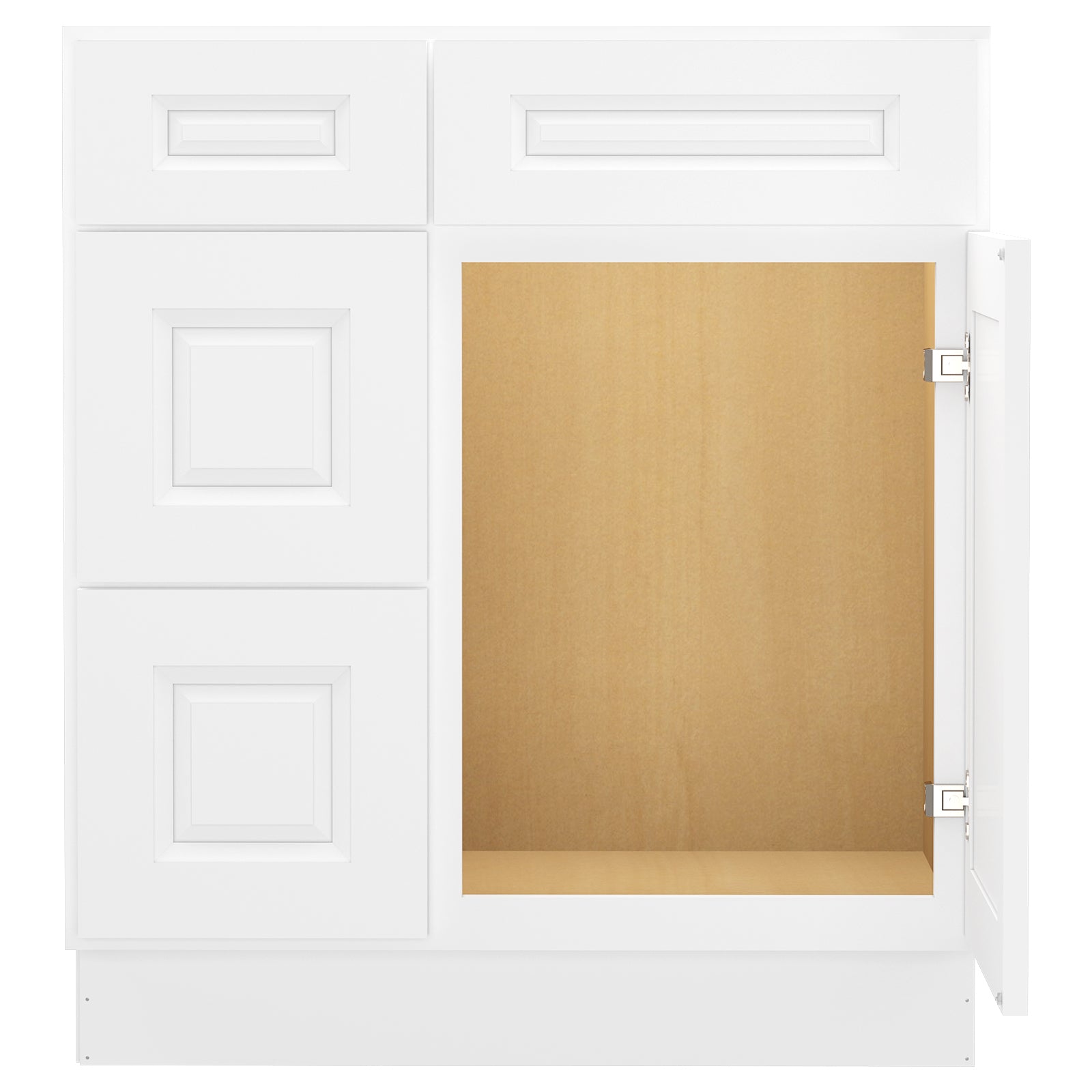 21"Dx30"Wx34-1/2"H Birch Solid Wood Bath Vanity Cabinet without Top V3021DL