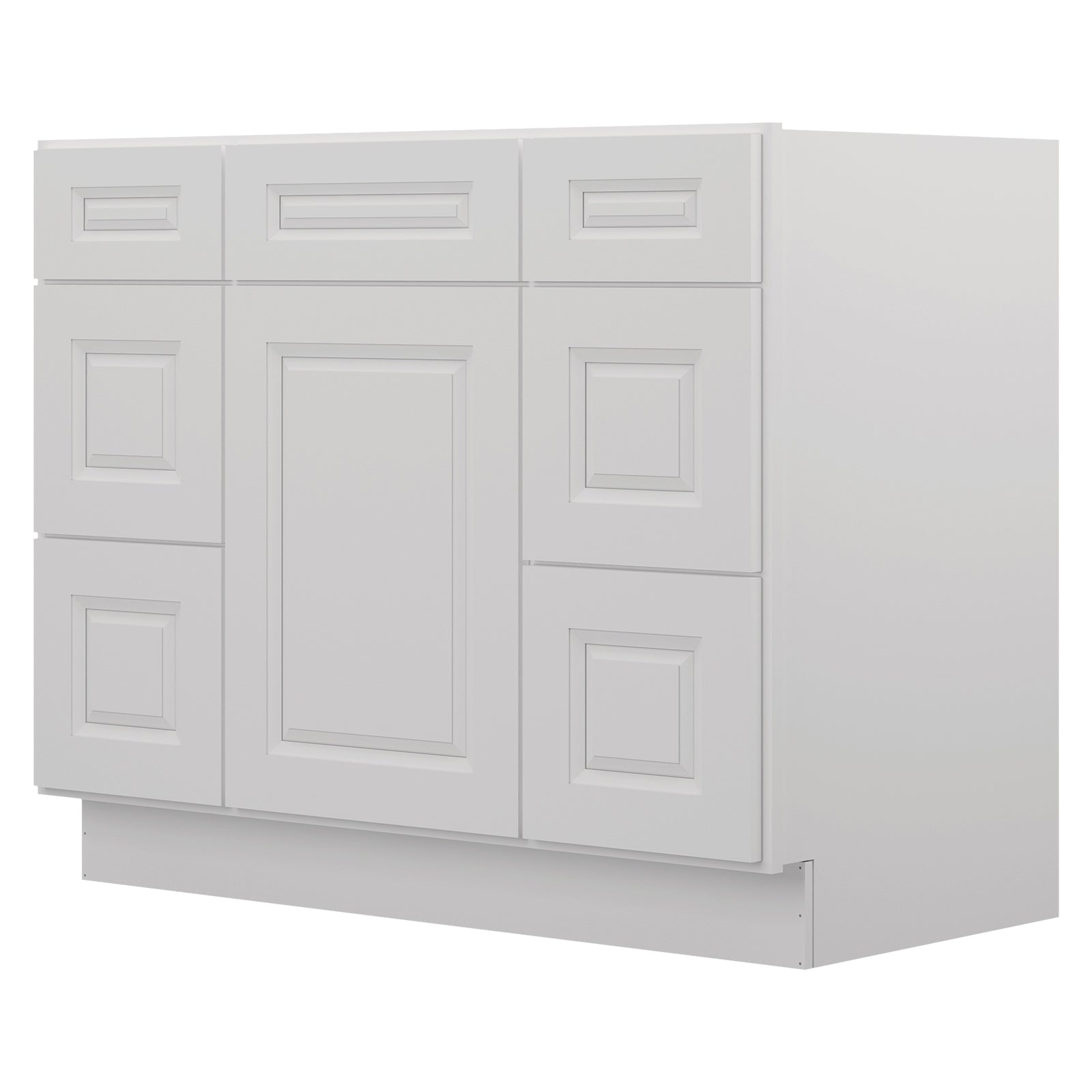 21"D Birch Solid Wood X 42"W X 34-1/2"H Bath Vanity Double Drawer Cabinet without Top VDDB42