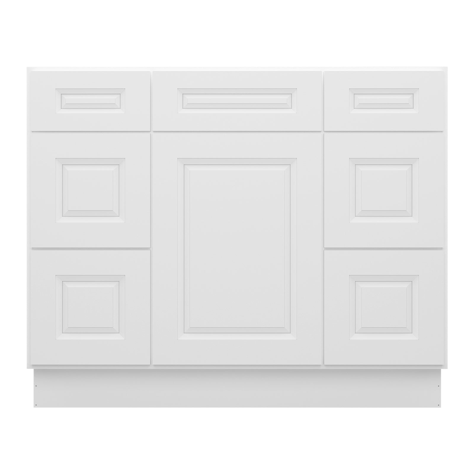 21"D Birch Solid Wood X 42"W X 34-1/2"H Bath Vanity Double Drawer Cabinet without Top VDDB42