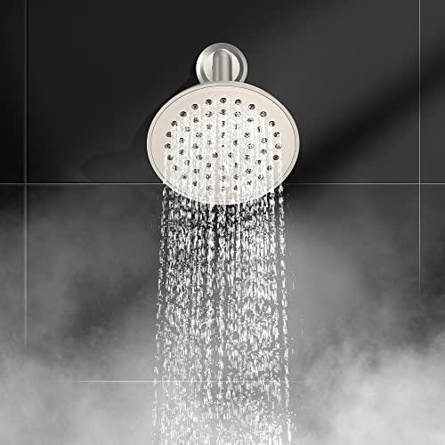 Tub and Shower Faucet Set, Tub and Shower Trim Kit with Single-Spray Shower Head and Tub Spout, Single-Handle Shower Tub Kit, Brushed Nickel (Valve Included) Buylikepro