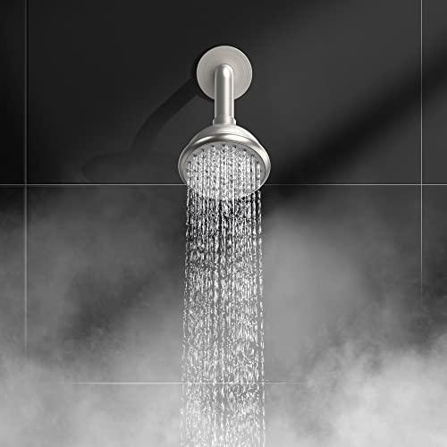 Tub and Shower Trim Kit, Tub and Shower Faucet Set with Single-Spray Shower Head and Tub Spout, Single-Handle Shower Tub Kit, Brushed Nickel (Valve Included) Buylikepro