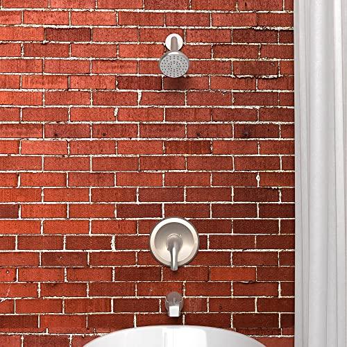 Tub and Shower Trim Kit, Tub and Shower Faucet Set with Single-Spray Shower Head and Tub Spout, Single-Handle Shower Tub Kit, Brushed Nickel (Valve Included) Buylikepro