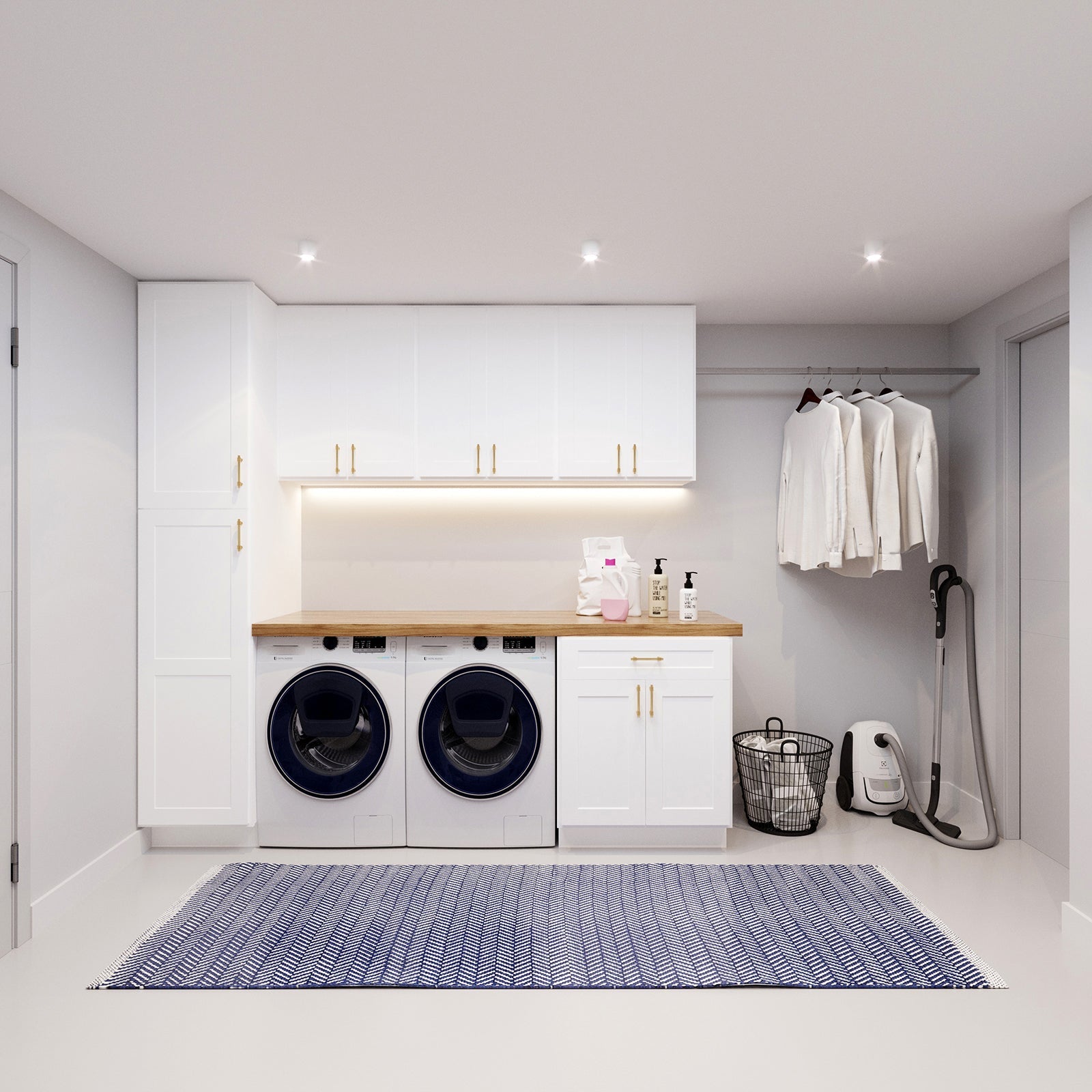 24"D*18"W*84"H Birch Solid Wood Pantry Tall Storage Cabinet U188424