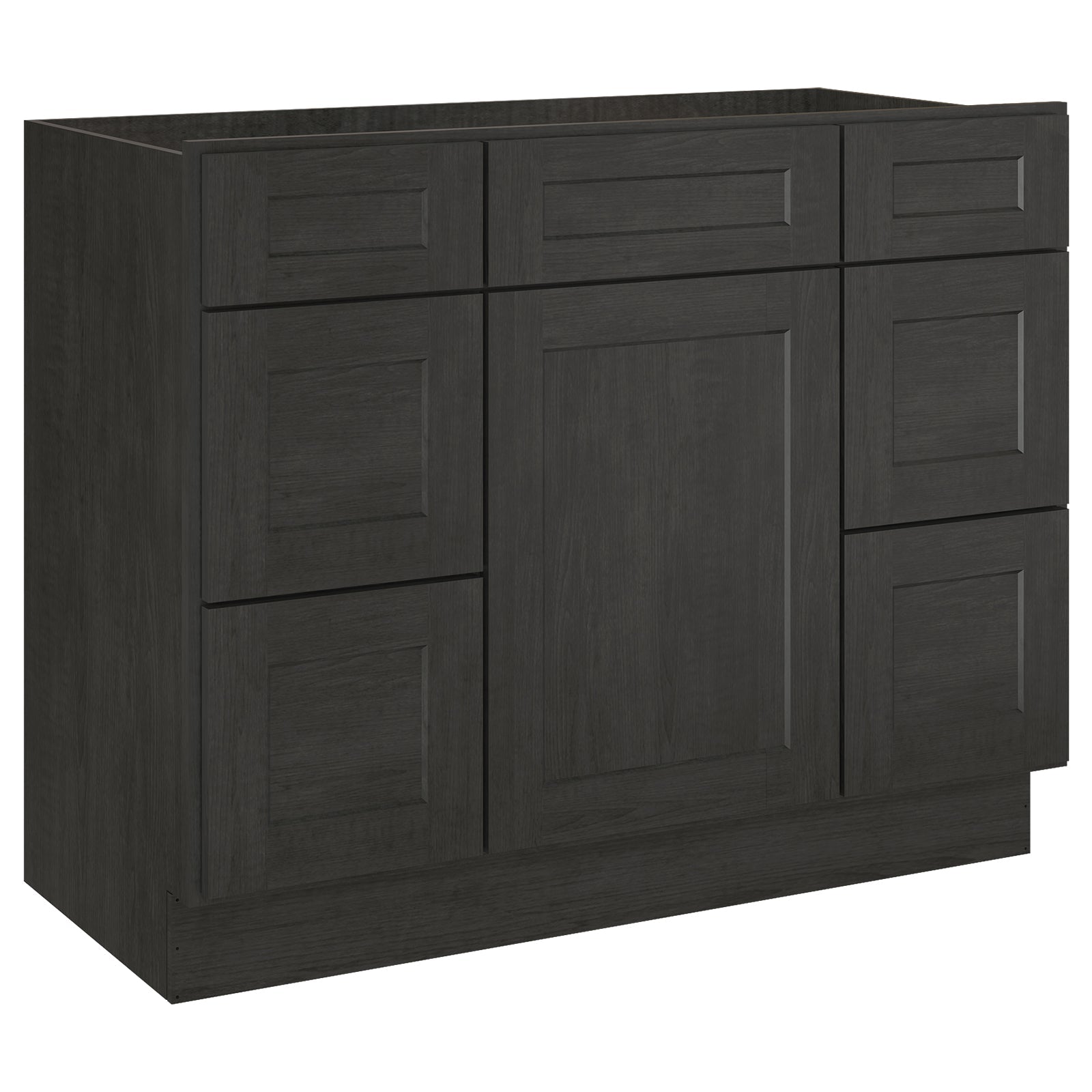 21"D Birch Solid Wood X 42"W X 34-1/2"H Bath Vanity Double Drawer Cabinet without Top VDDB42