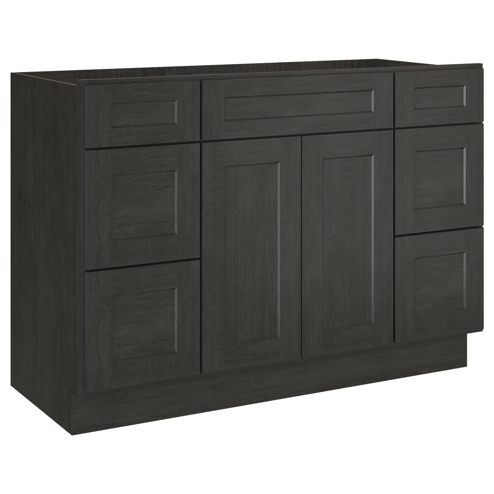 21"D Birch Solid Wood X 42"W X 34-1/2"H Bath Vanity Double Drawer Cabinet without Top VDDB42