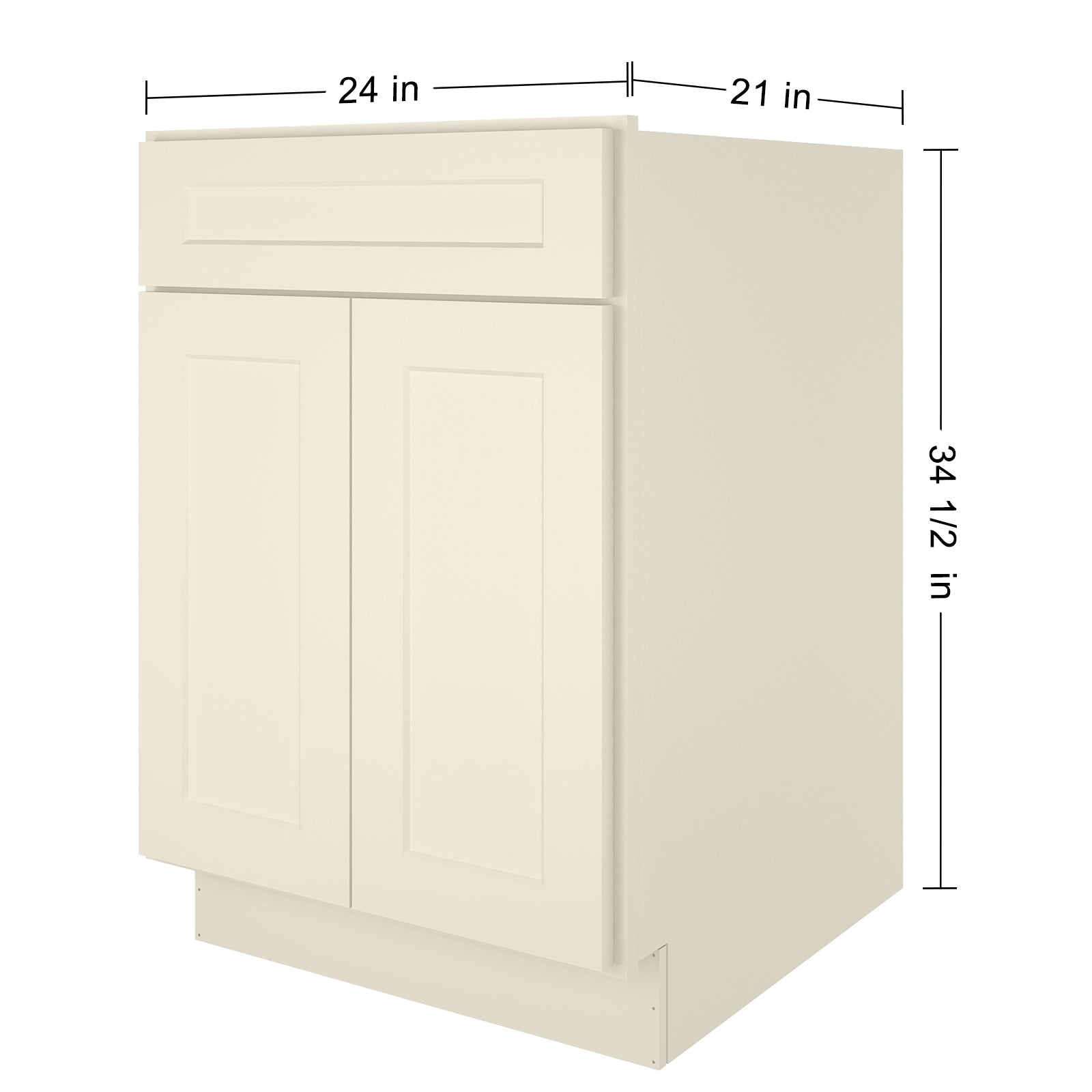 21"D X 24"W X 34-1/2"H Bath Vanity Cabinet without Top VS24