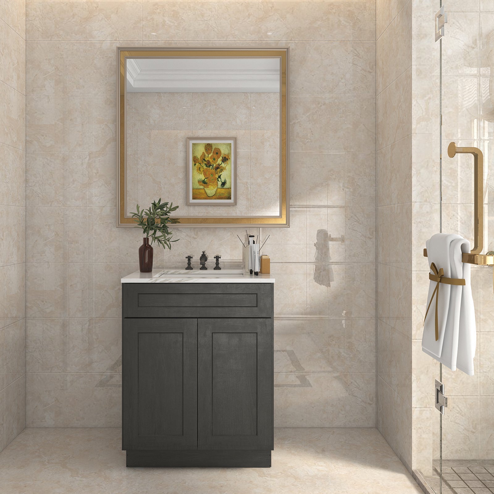 21"D X 24"W X 34-1/2"H Bath Vanity Cabinet without Top VS24