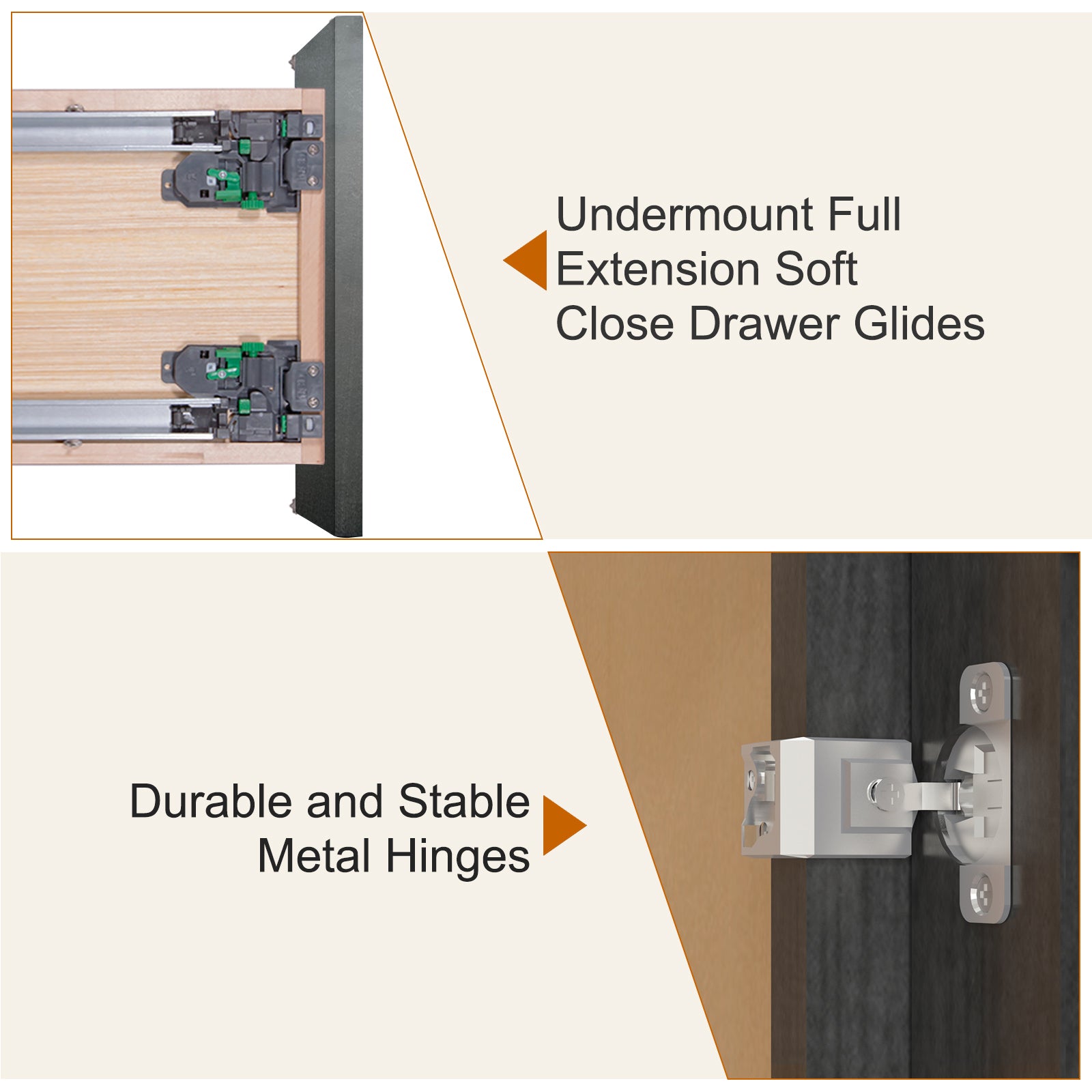 21"D X 24"W X 34-1/2"H Bath Vanity Cabinet without Top VS24