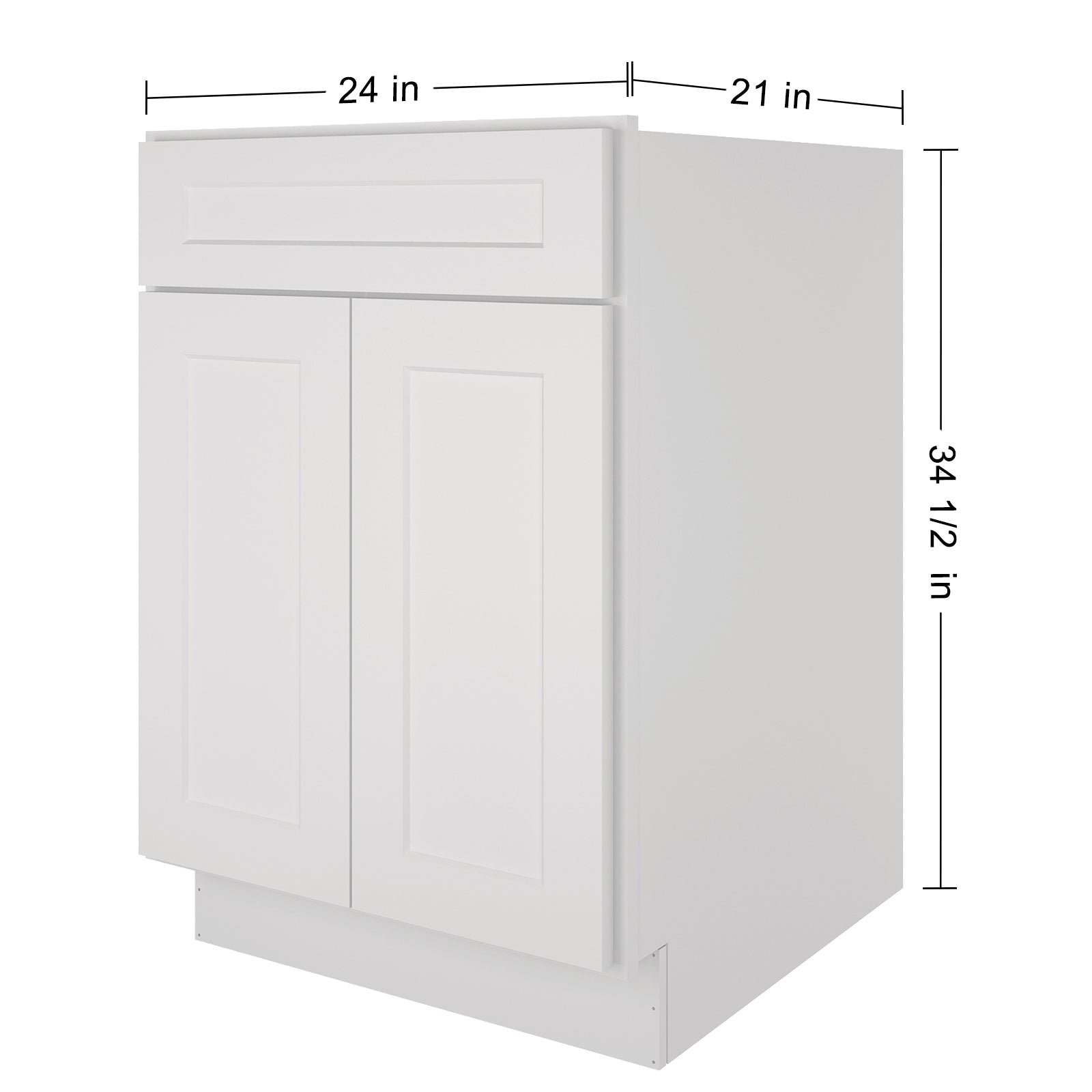 21"D X 24"W X 34-1/2"H Bath Vanity Cabinet without Top VS24