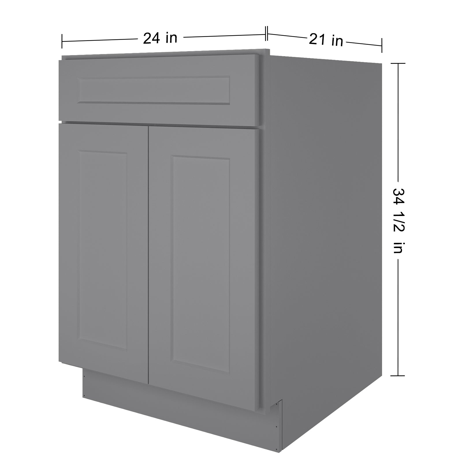 21"D X 24"W X 34-1/2"H Bath Vanity Cabinet without Top VS24