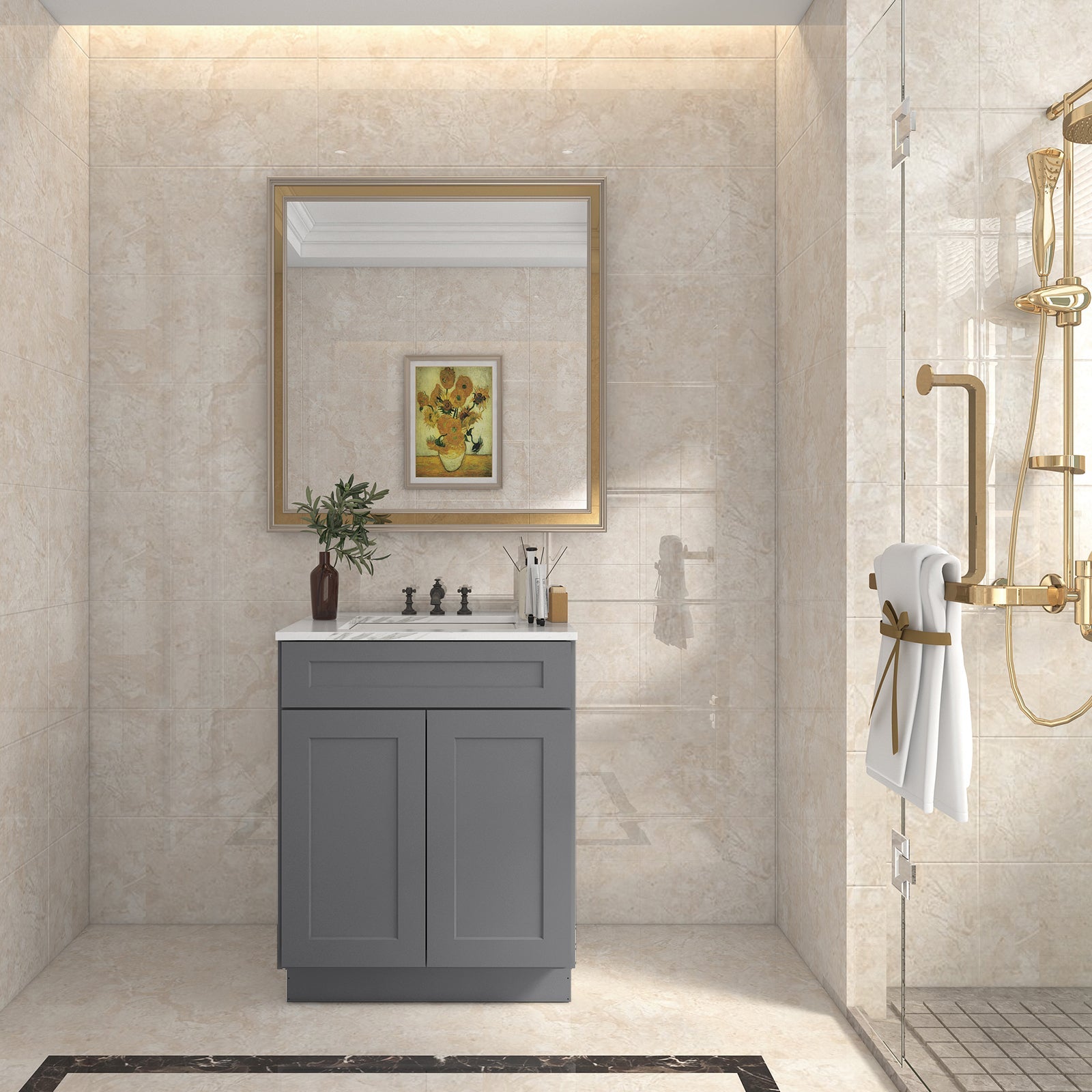 21"D X 24"W X 34-1/2"H Bath Vanity Cabinet without Top VS24