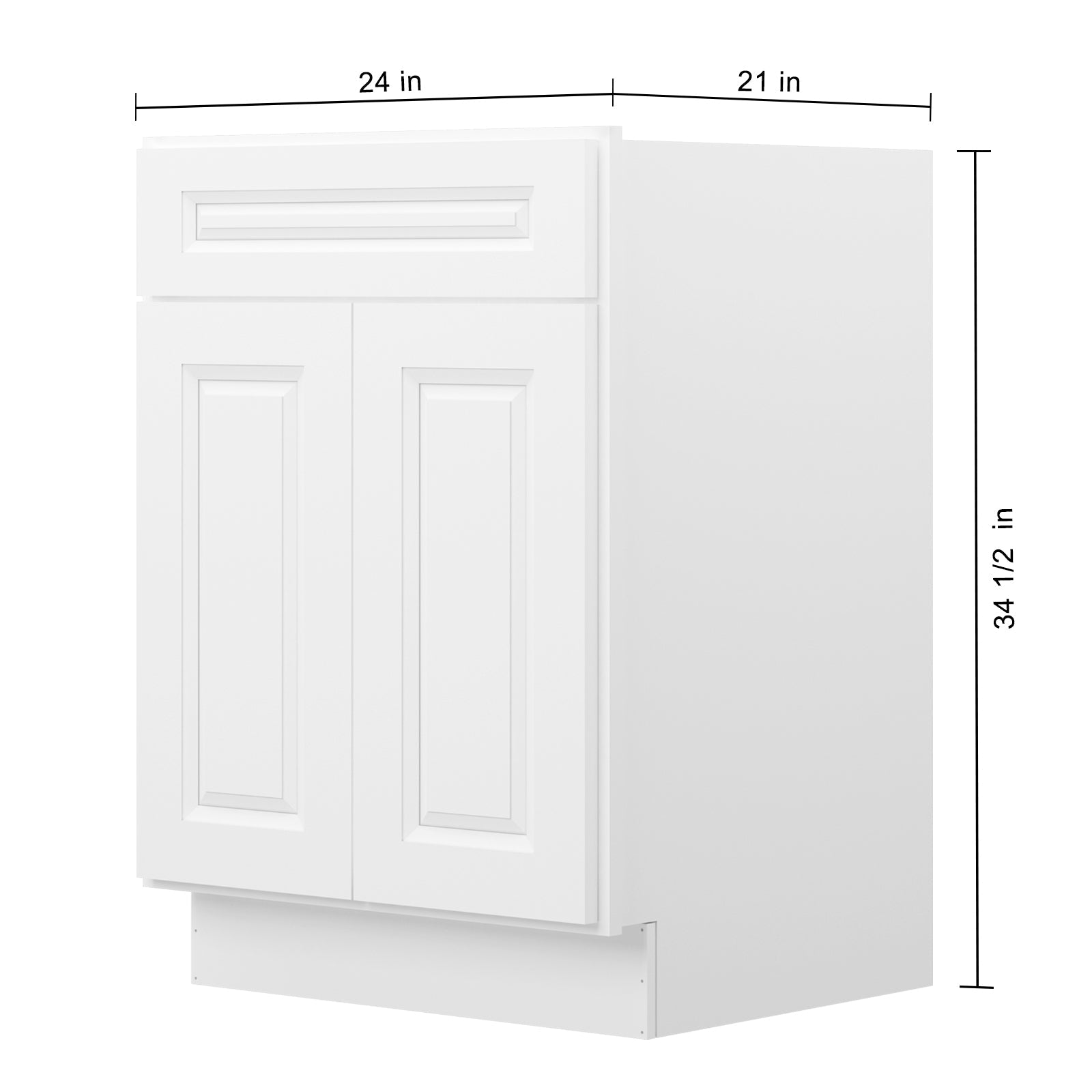 21"D X 24"W X 34-1/2"H Bath Vanity Cabinet without Top VS24