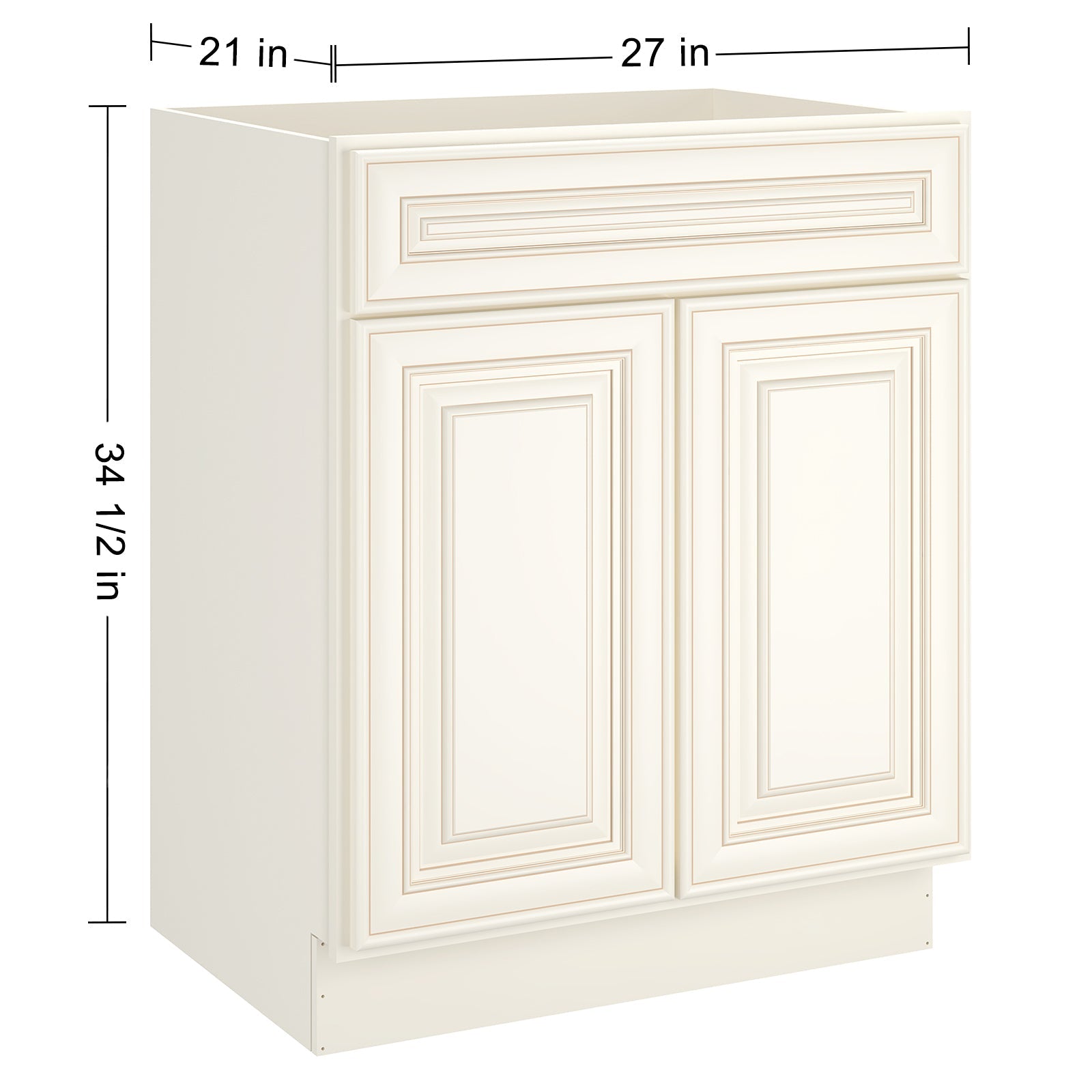 21"D X 27"W X 34-1/2"H Bath Vanity Cabinet without Top VS27
