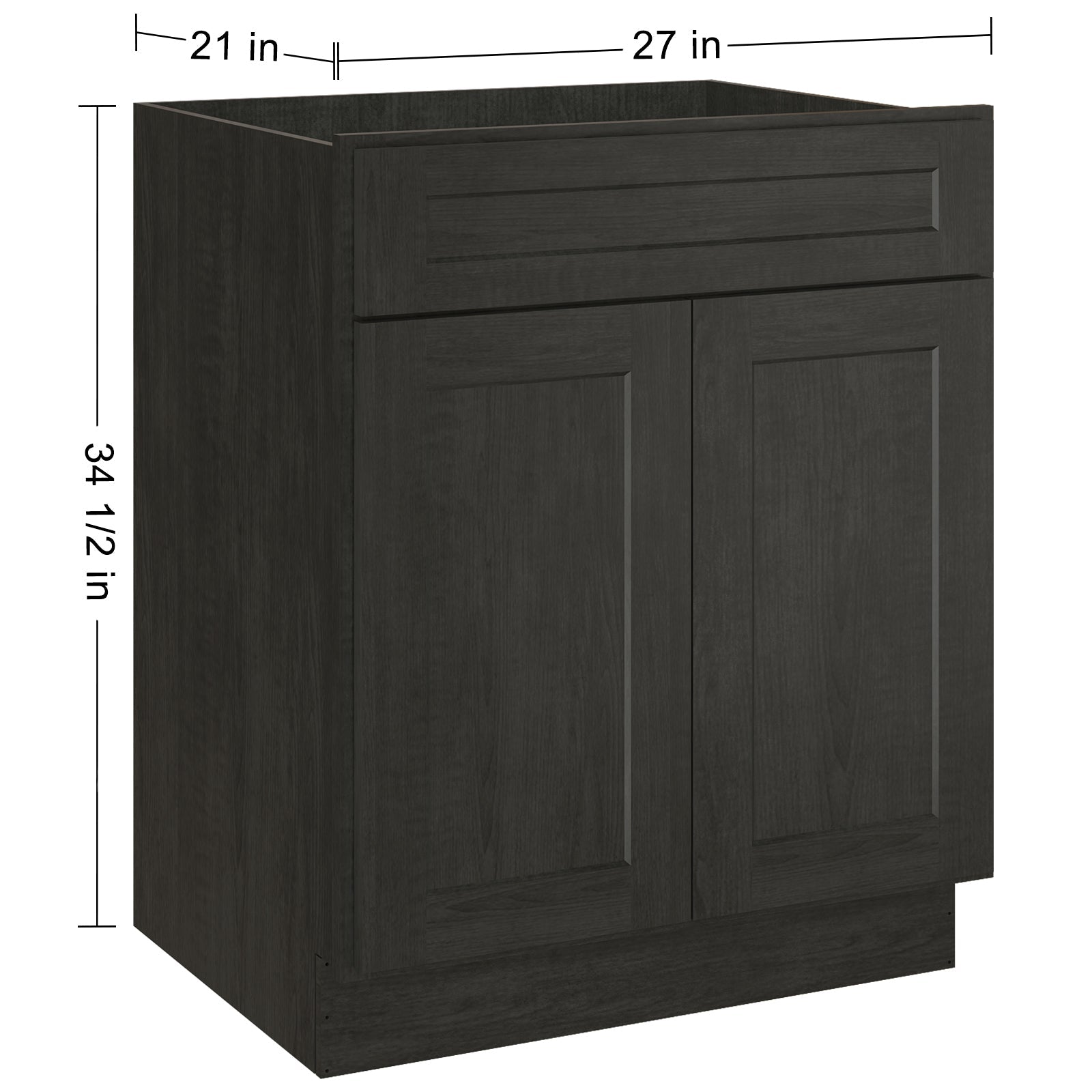 21"D X 27"W X 34-1/2"H Bath Vanity Cabinet without Top VS27