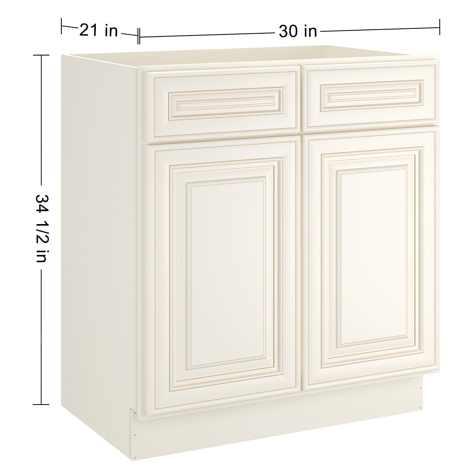 21"D X 30"W X 34-1/2"H Bath Vanity Cabinet without Top VS30