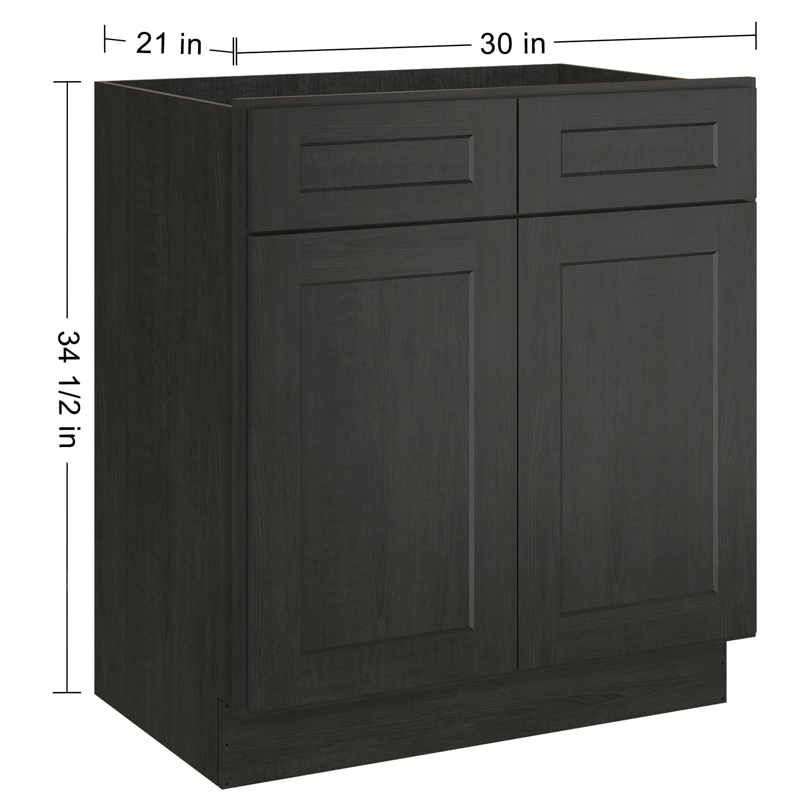21"D X 30"W X 34-1/2"H Bath Vanity Cabinet without Top VS30